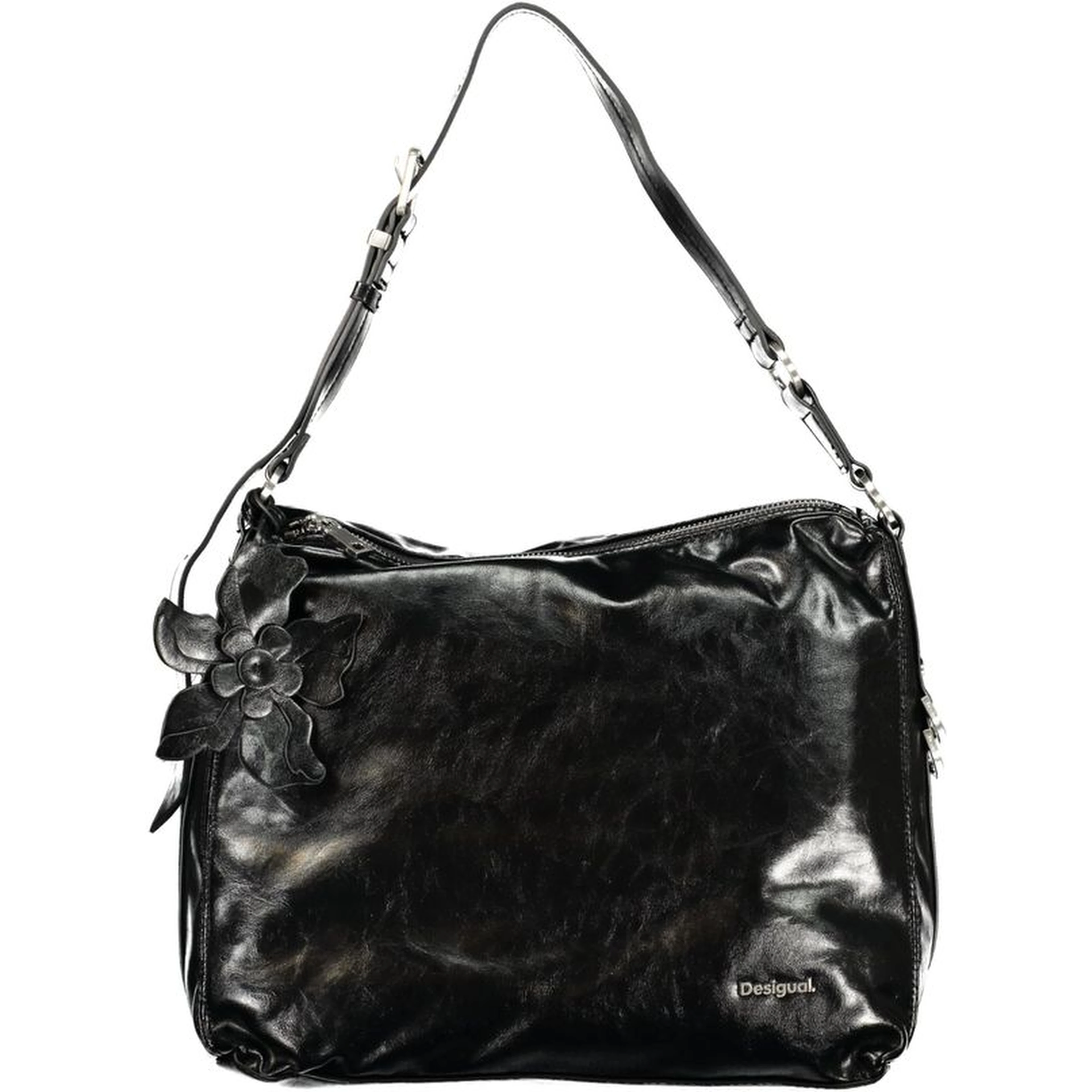 Black Polyurethane Women's Bag