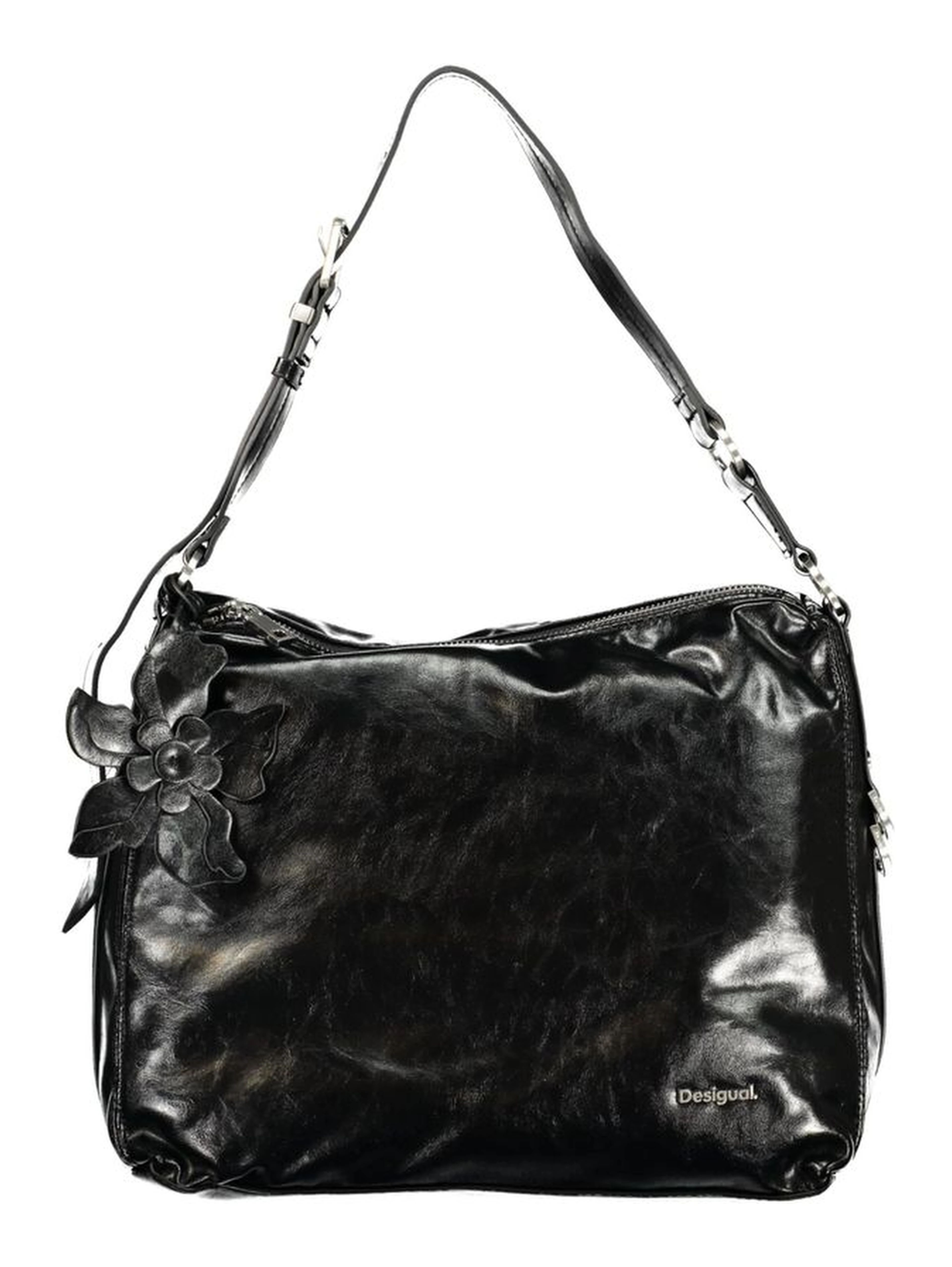 Black Polyurethane Women's Bag