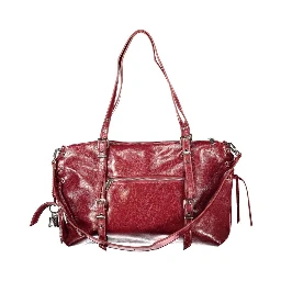 Rosso Polyurethane Women Bag with Adjustable and Removable Strap