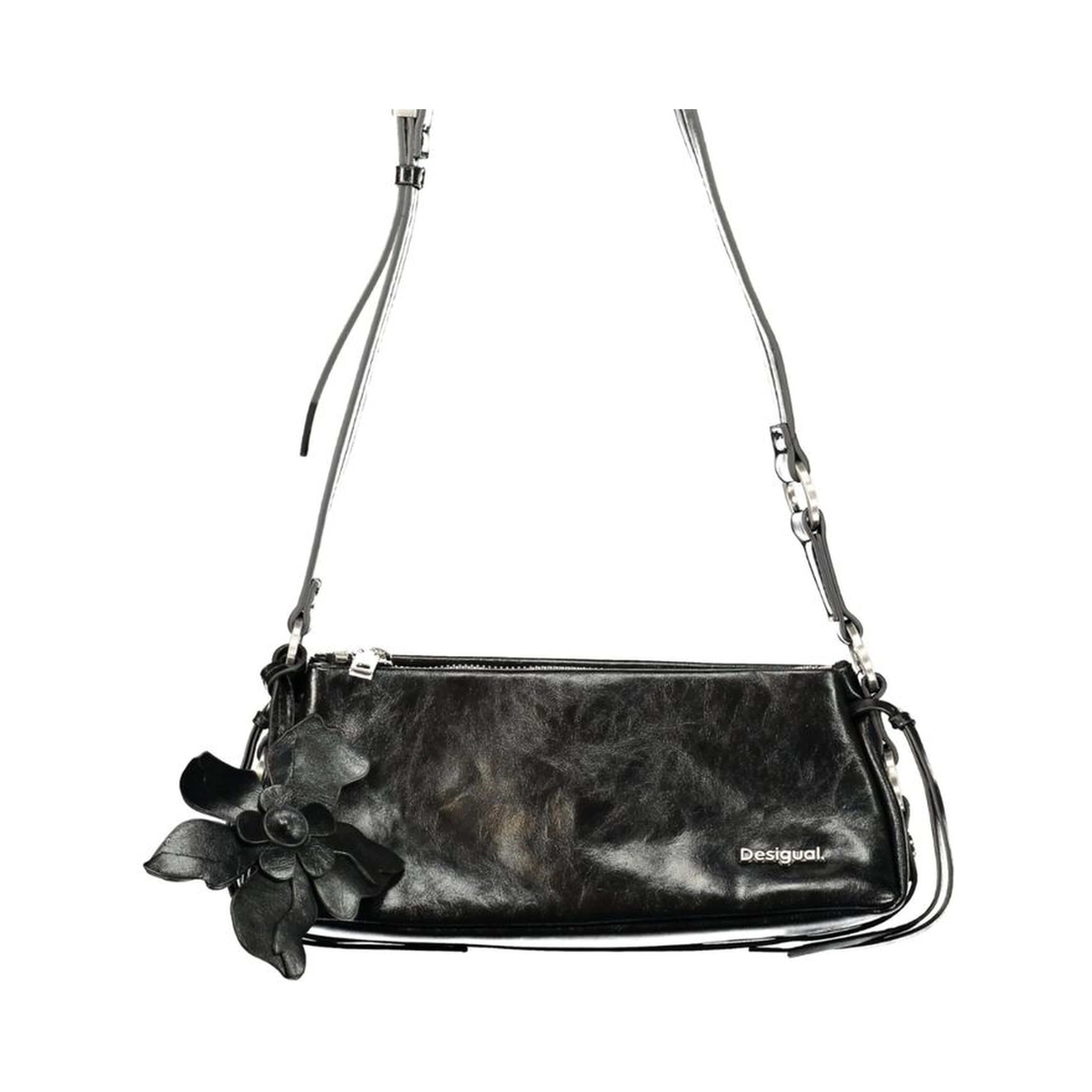 Black Polyurethane Women's Bag