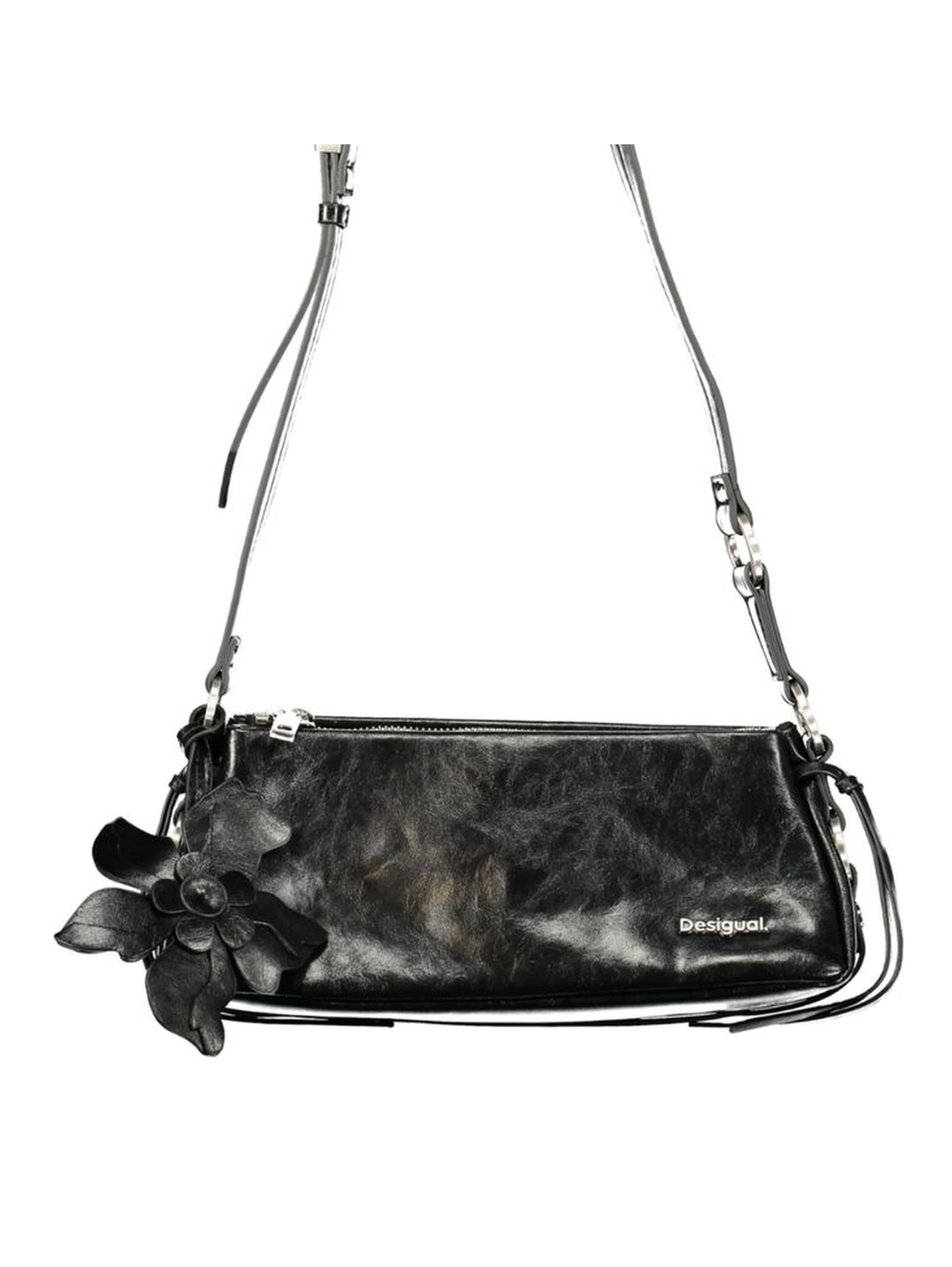 Black Polyurethane Women's Bag
