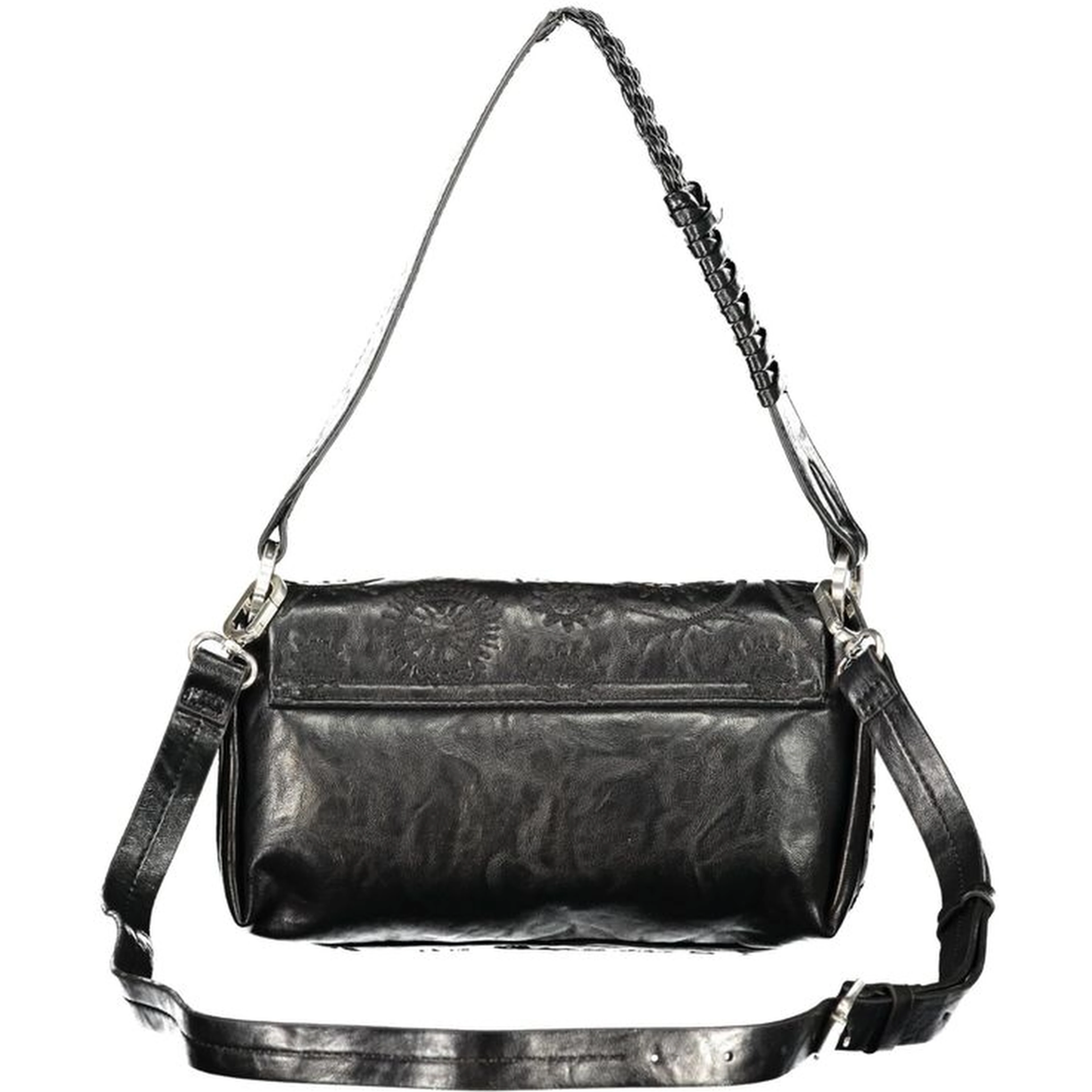 Black Polyurethane Women Bag