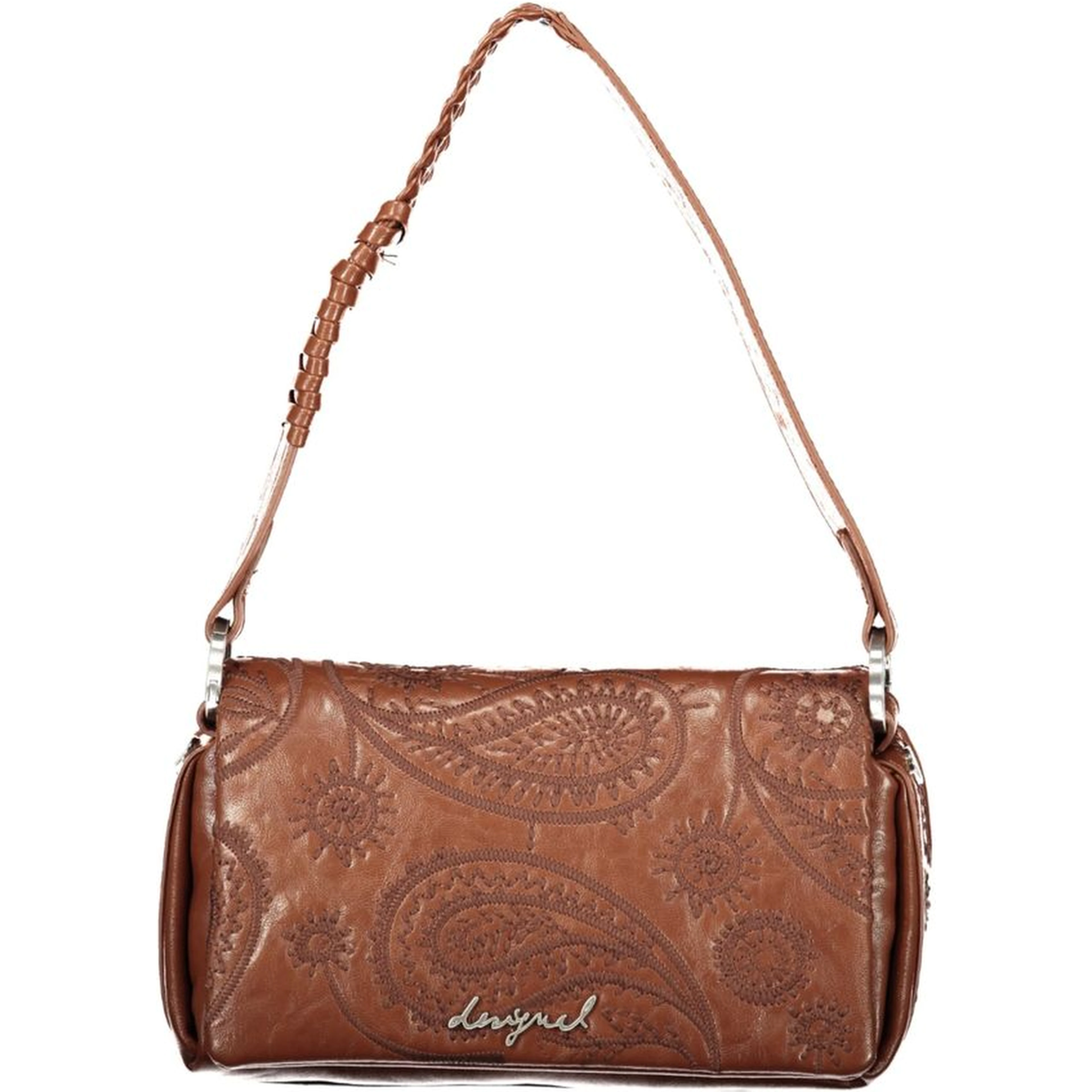 Brown Polyurethane Womens Bag