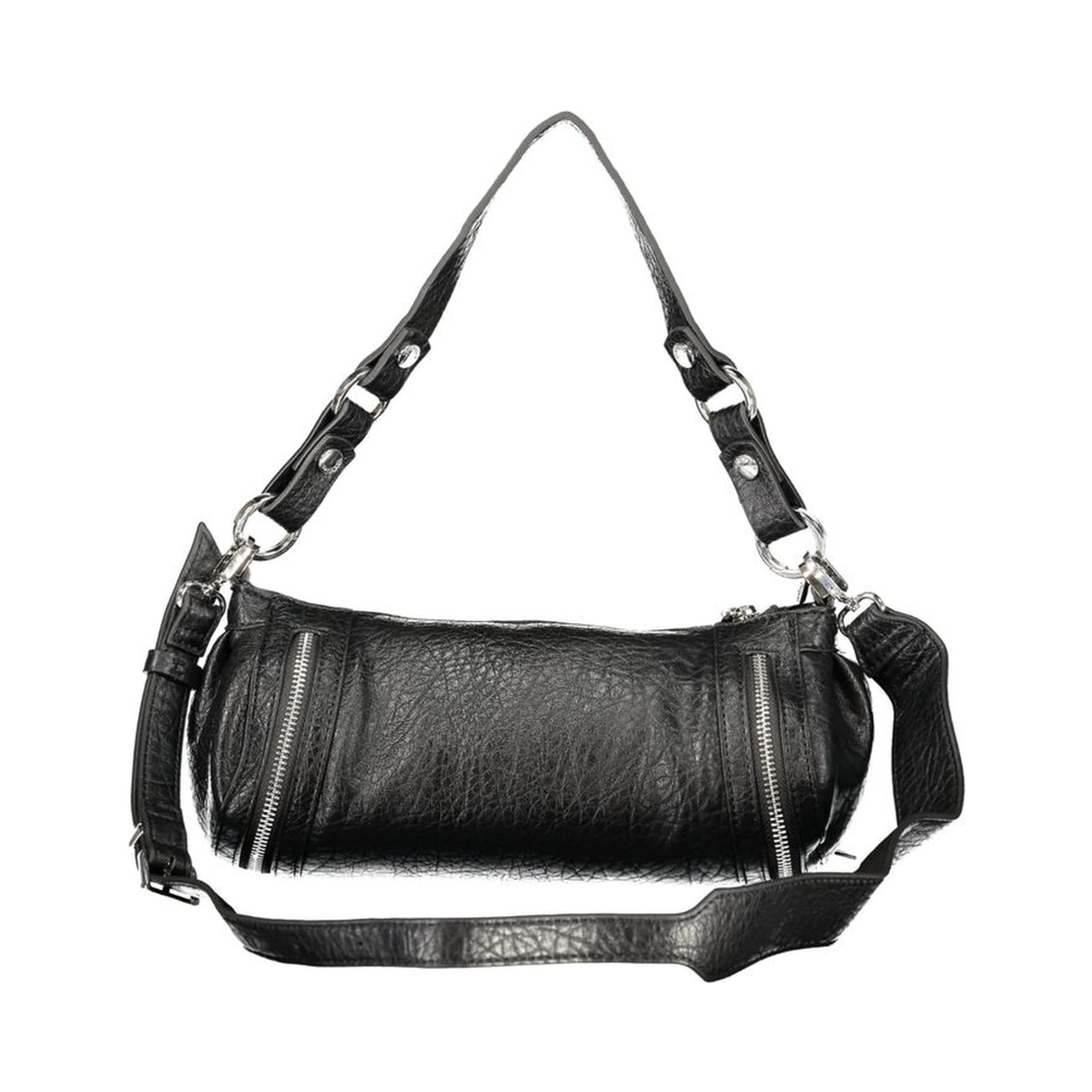 Black Polyurethane Women's Bag