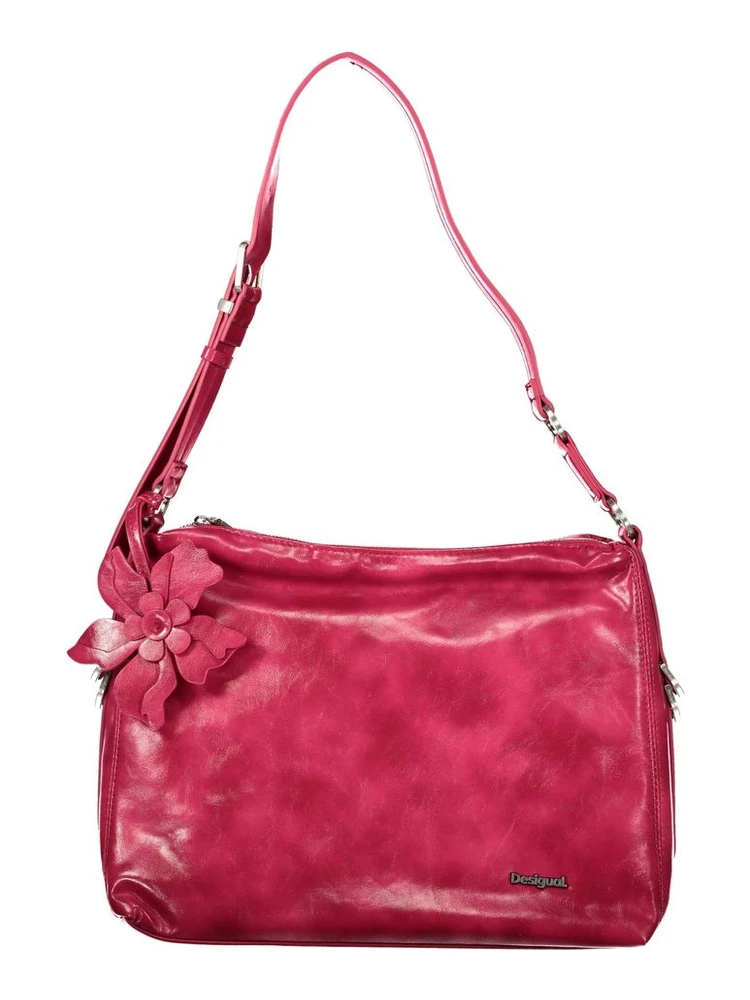 Pink Polyurethane Womens Bag