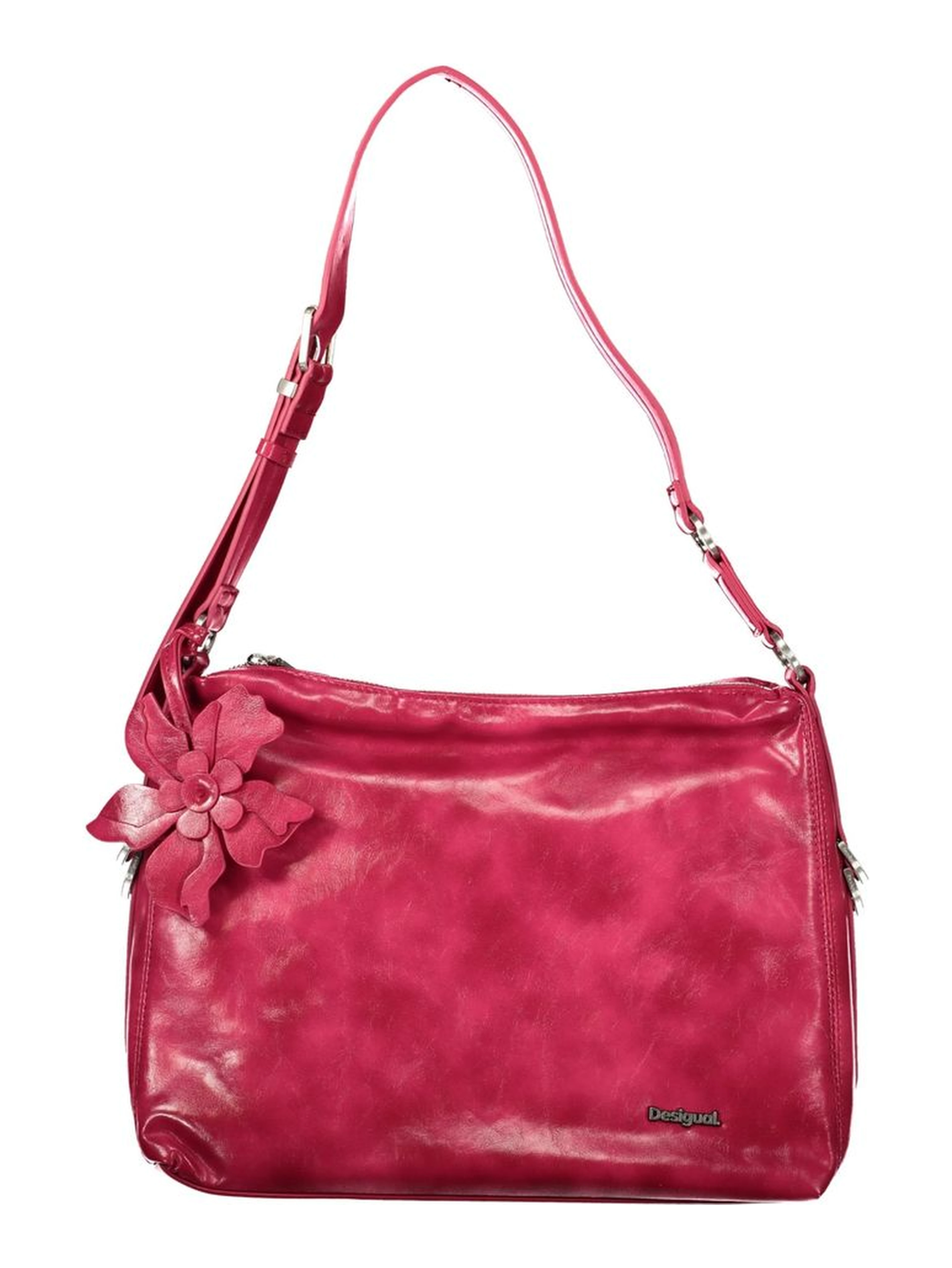 Pink Polyurethane Womens Bag