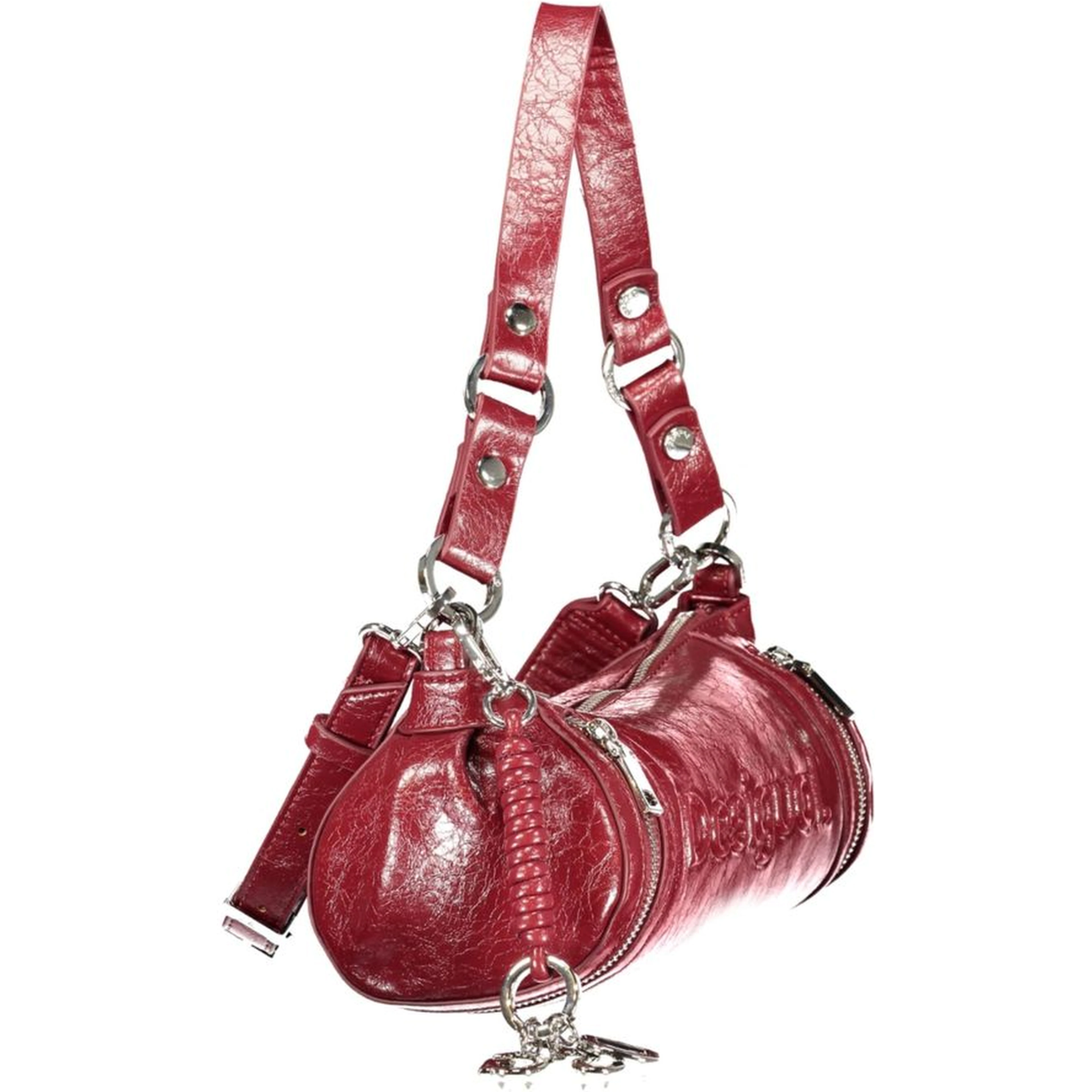 Rosso Polyurethane Women's Bag with Adjustable Shoulder Strap