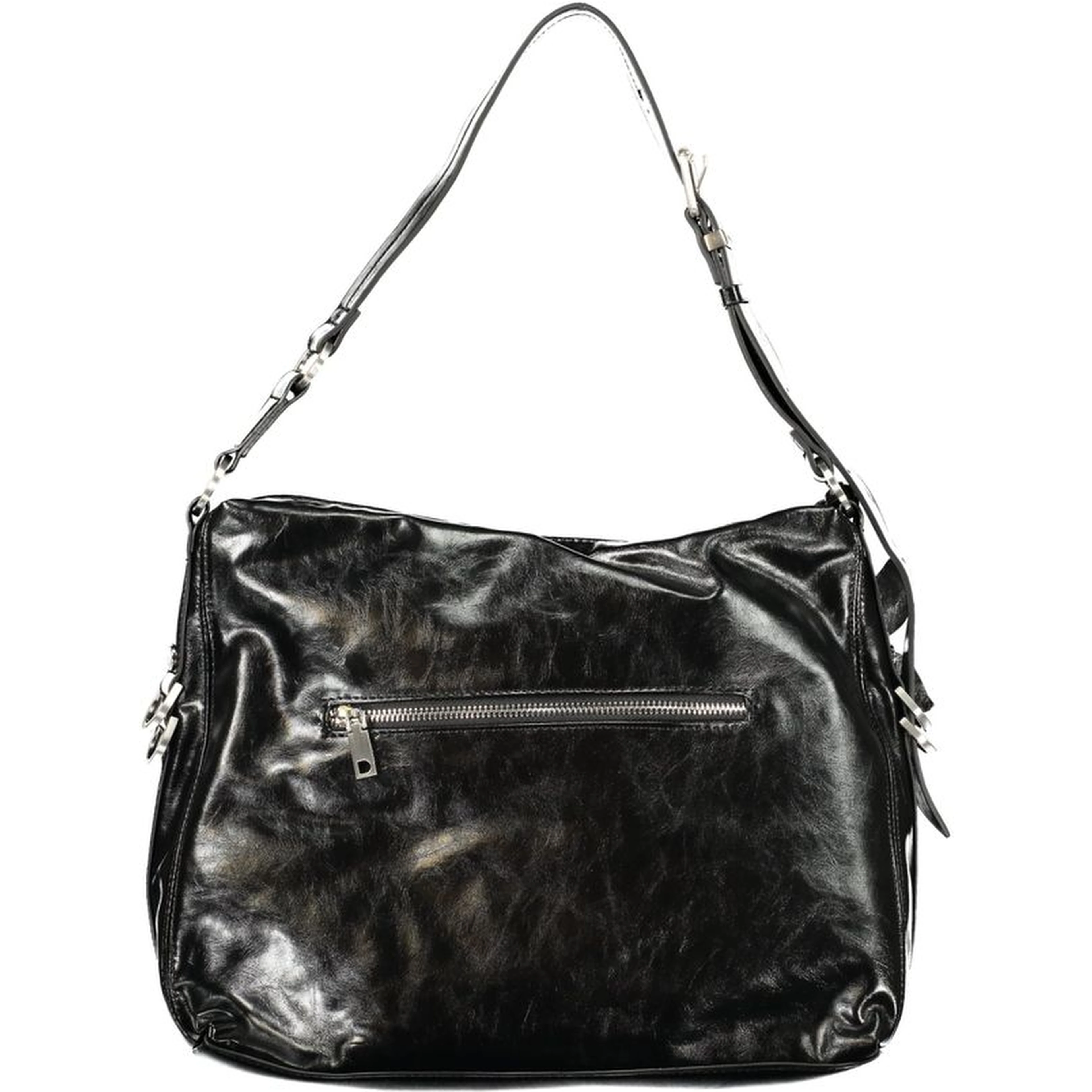 Black Polyurethane Women's Bag