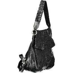 Black Polyurethane Women's Bag