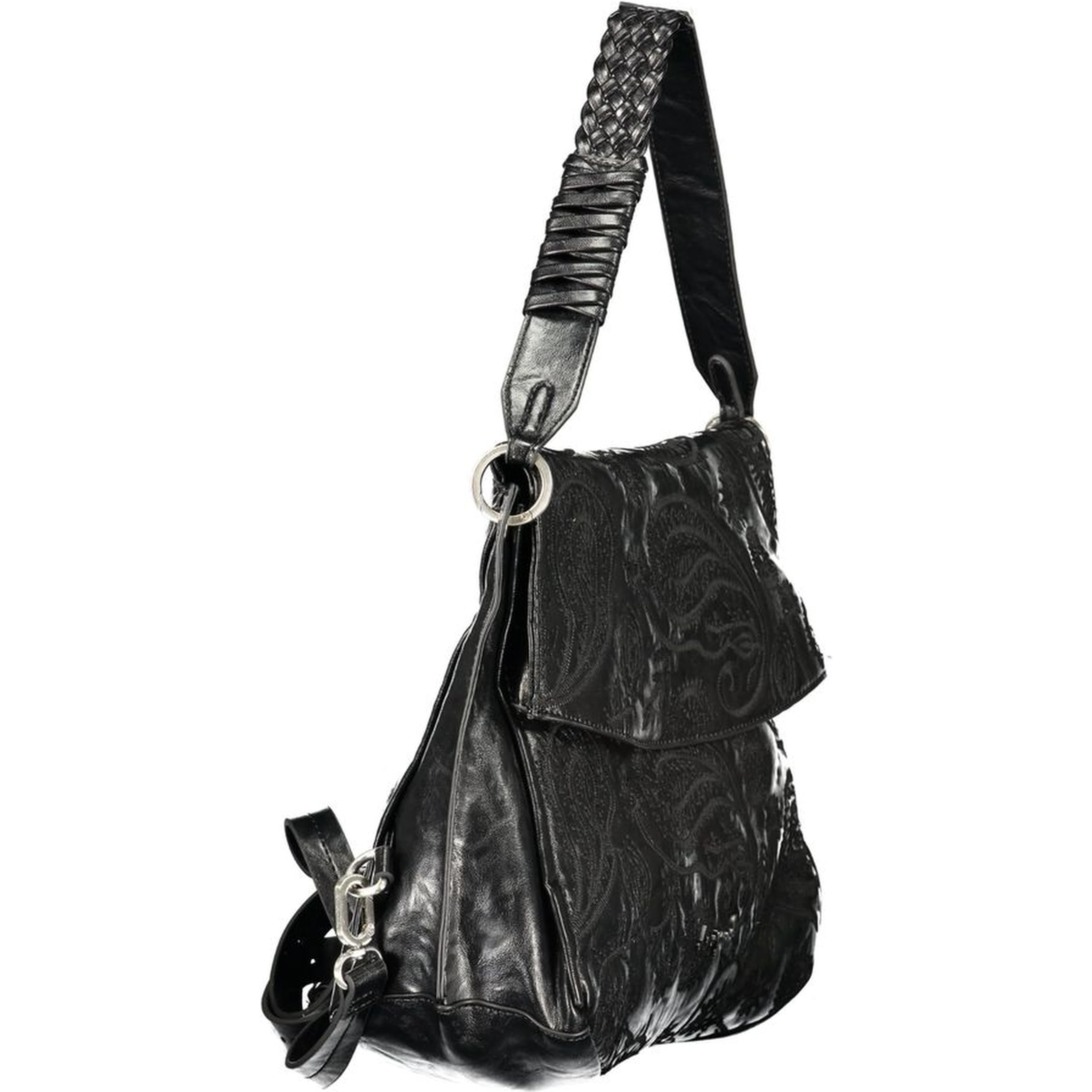 Black Polyurethane Women's Bag