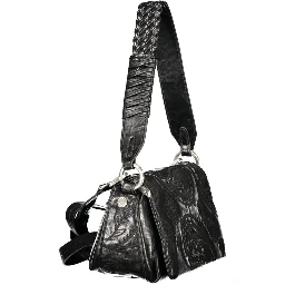 Black Polyurethane Women Bag