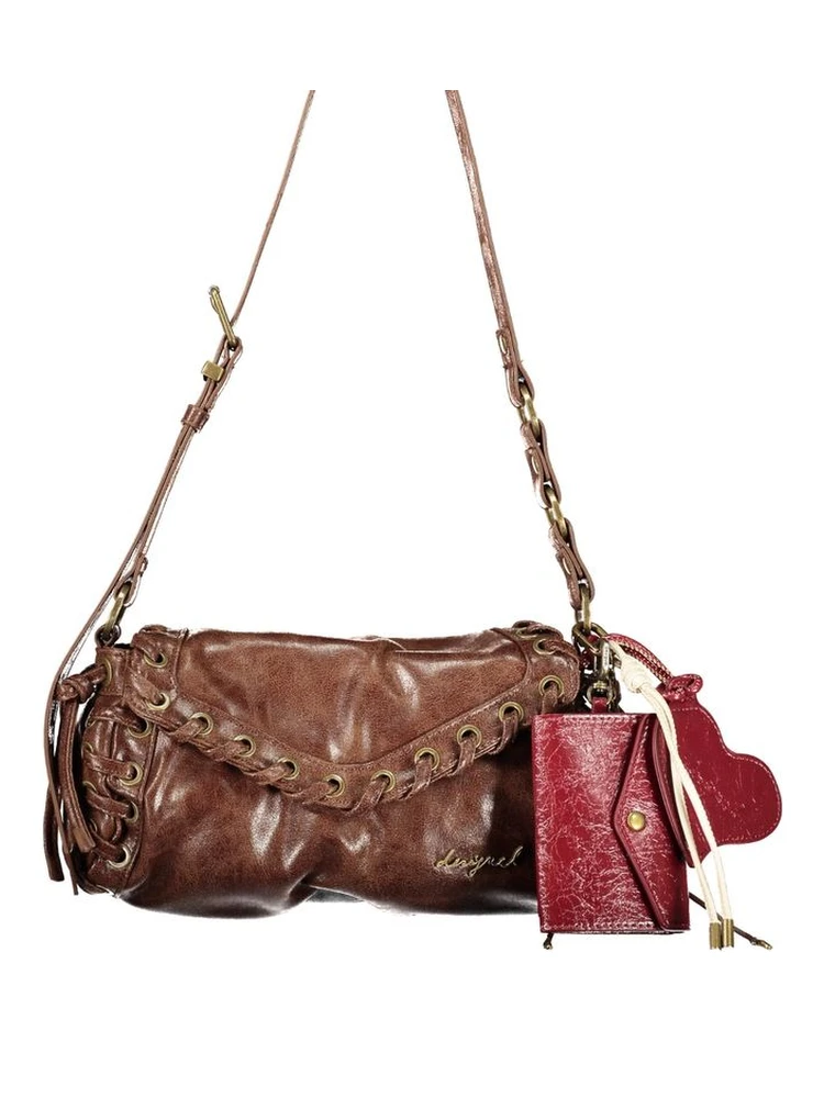 Brown Polyurethane Women's Bag