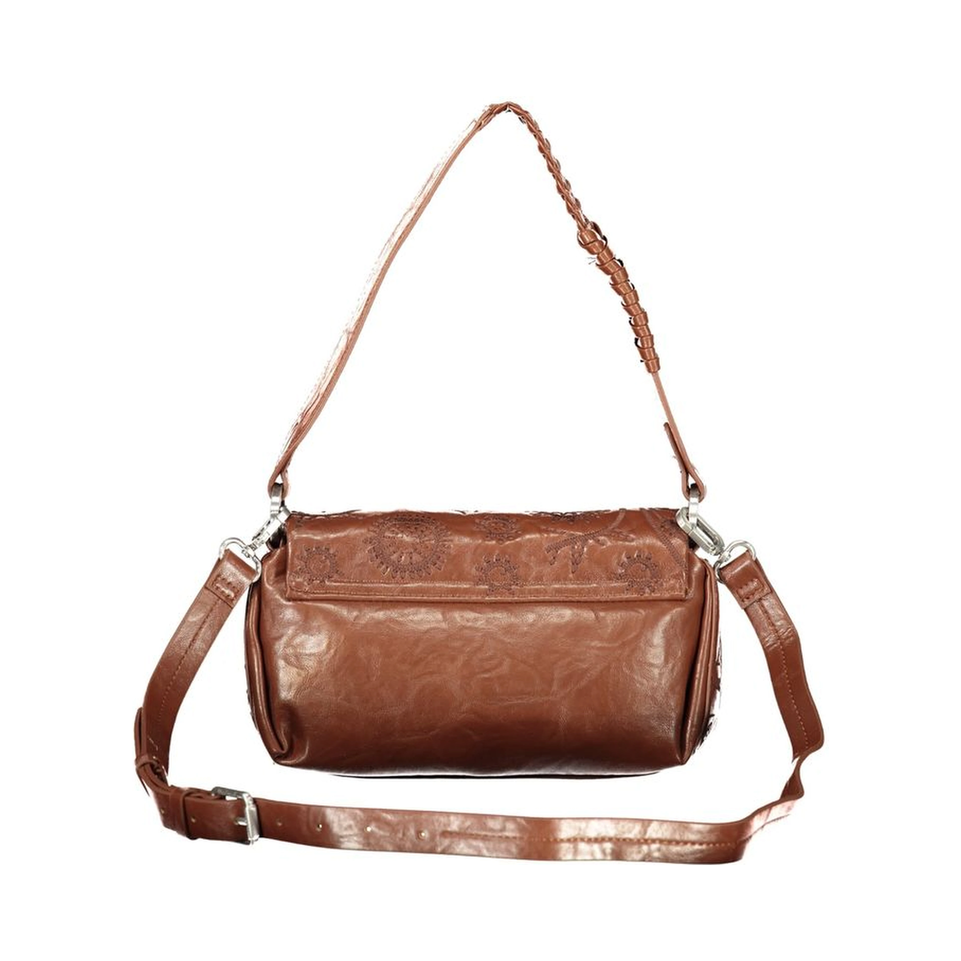 Brown Polyurethane Womens Bag