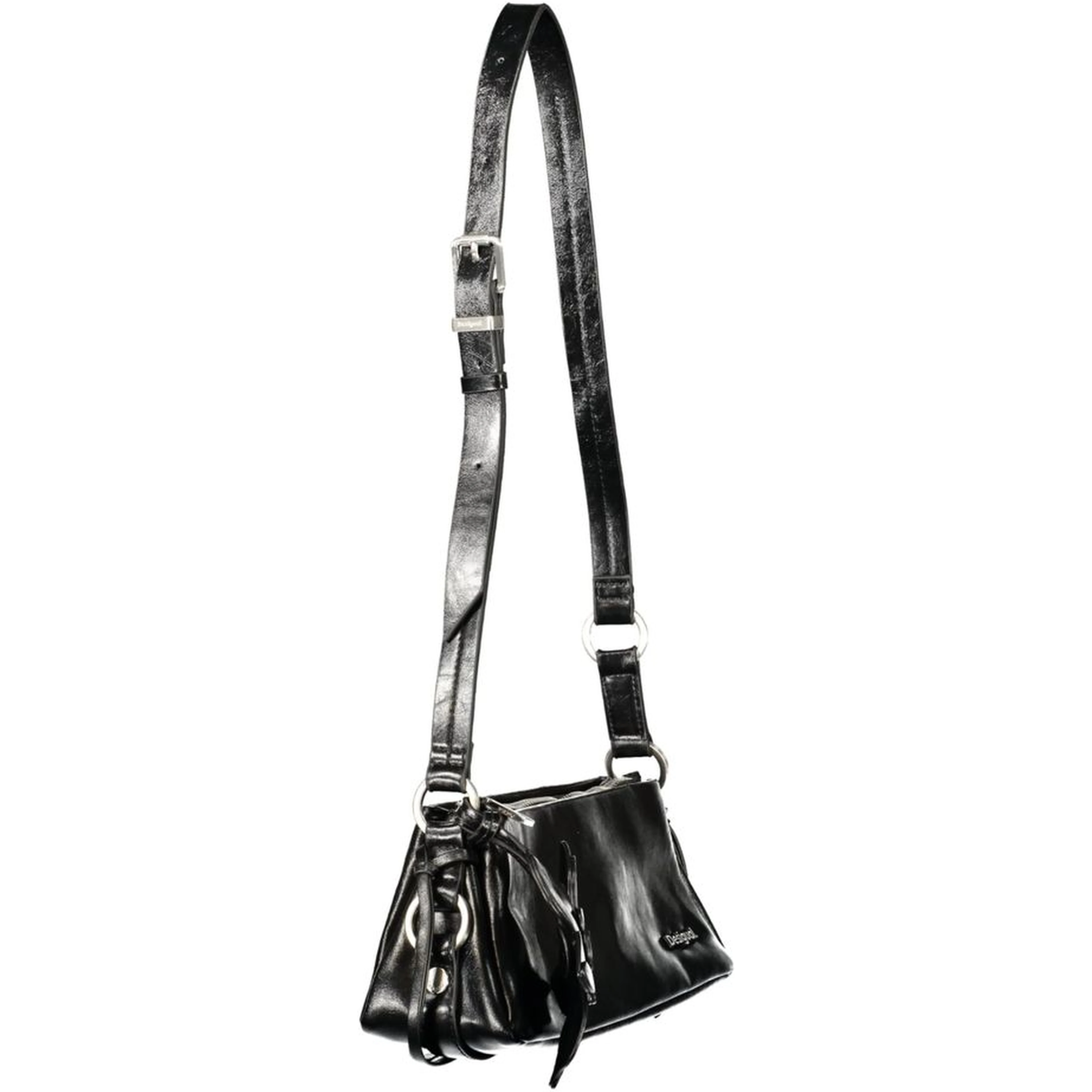Black Polyurethane Women's Bag