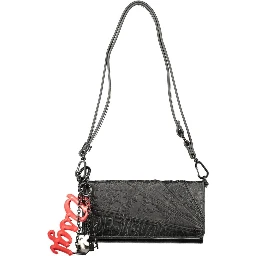 Black Polyurethane Women's Wallet