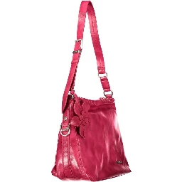 Pink Polyurethane Womens Bag