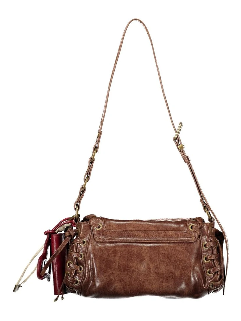 Brown Polyurethane Women's Bag