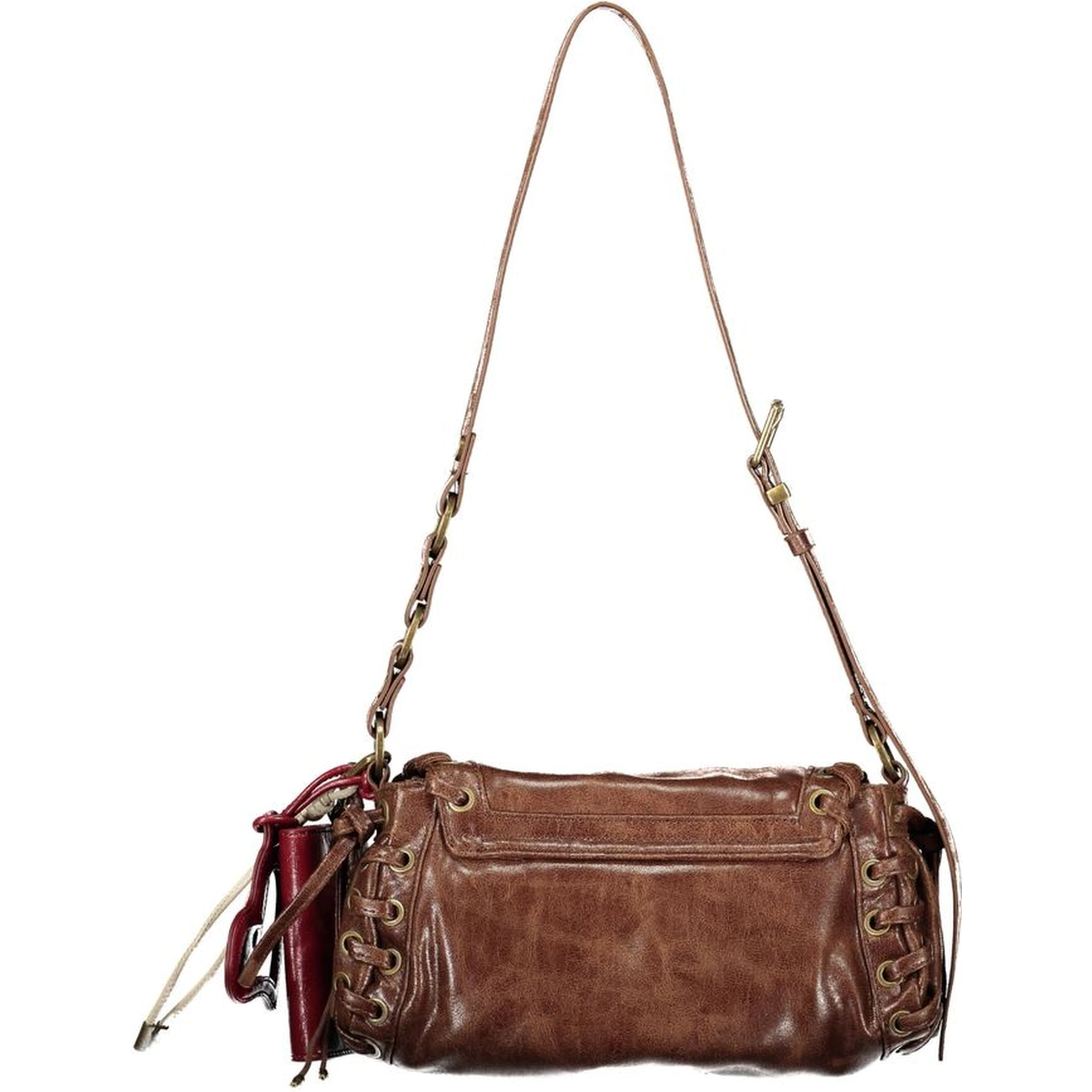 Brown Polyurethane Women's Bag