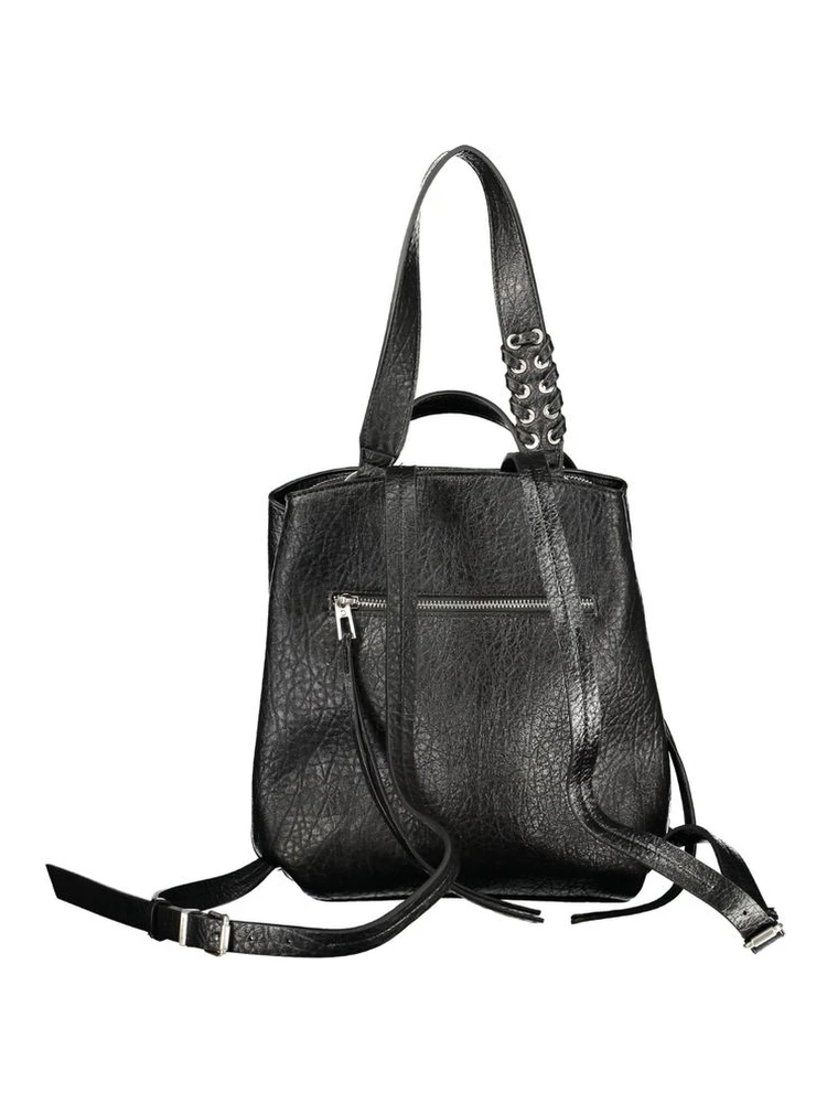 Black Polyurethane Women's Backpack alternative