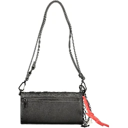 Black Polyurethane Women's Wallet