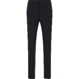 Blue Virgin Wool Dress Pants