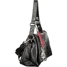 Black Polyurethane Women's Bag