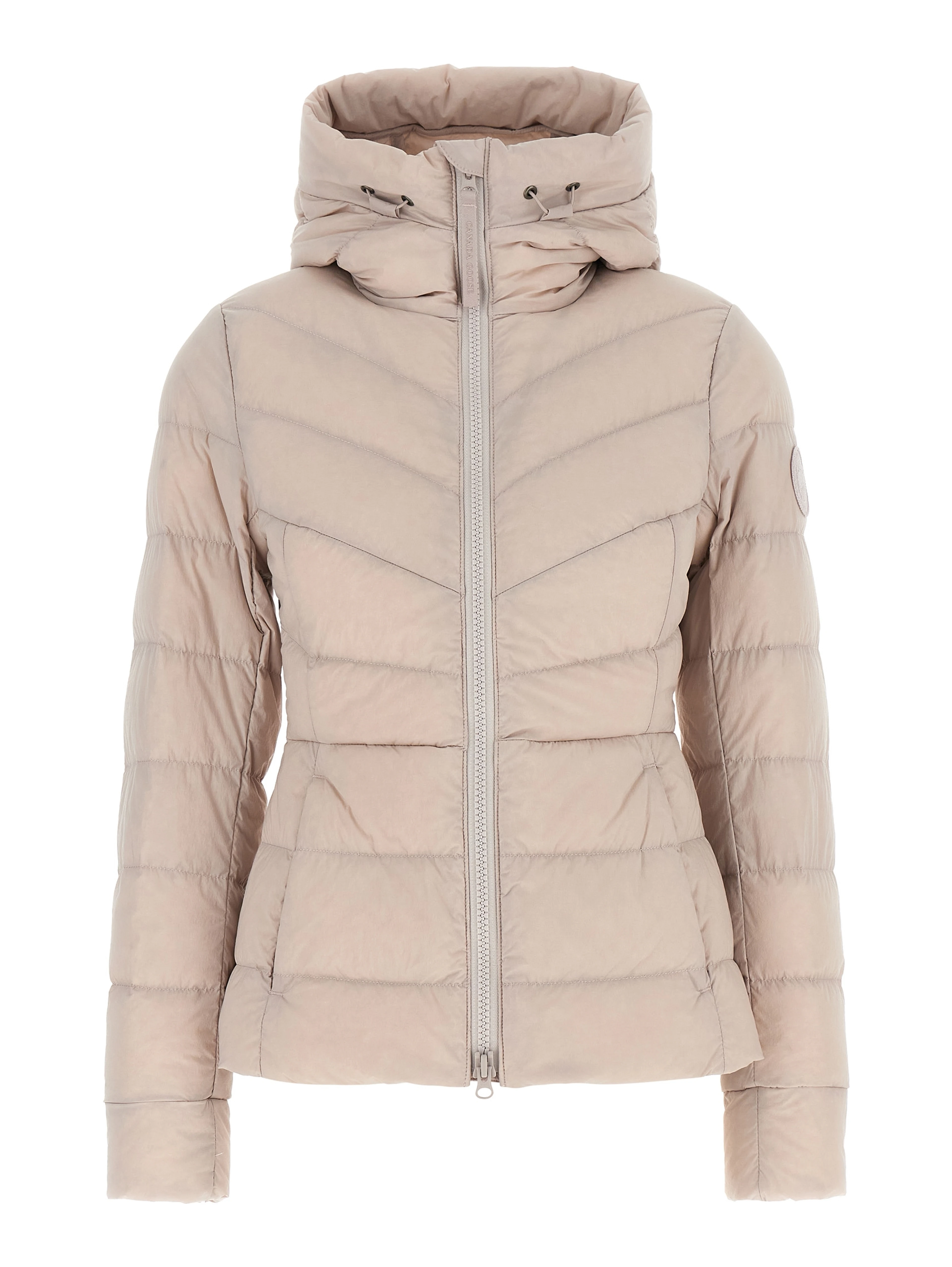 Beige Polyamide Full-Length Jacket