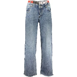 Blue Cotton Womens Jeans
