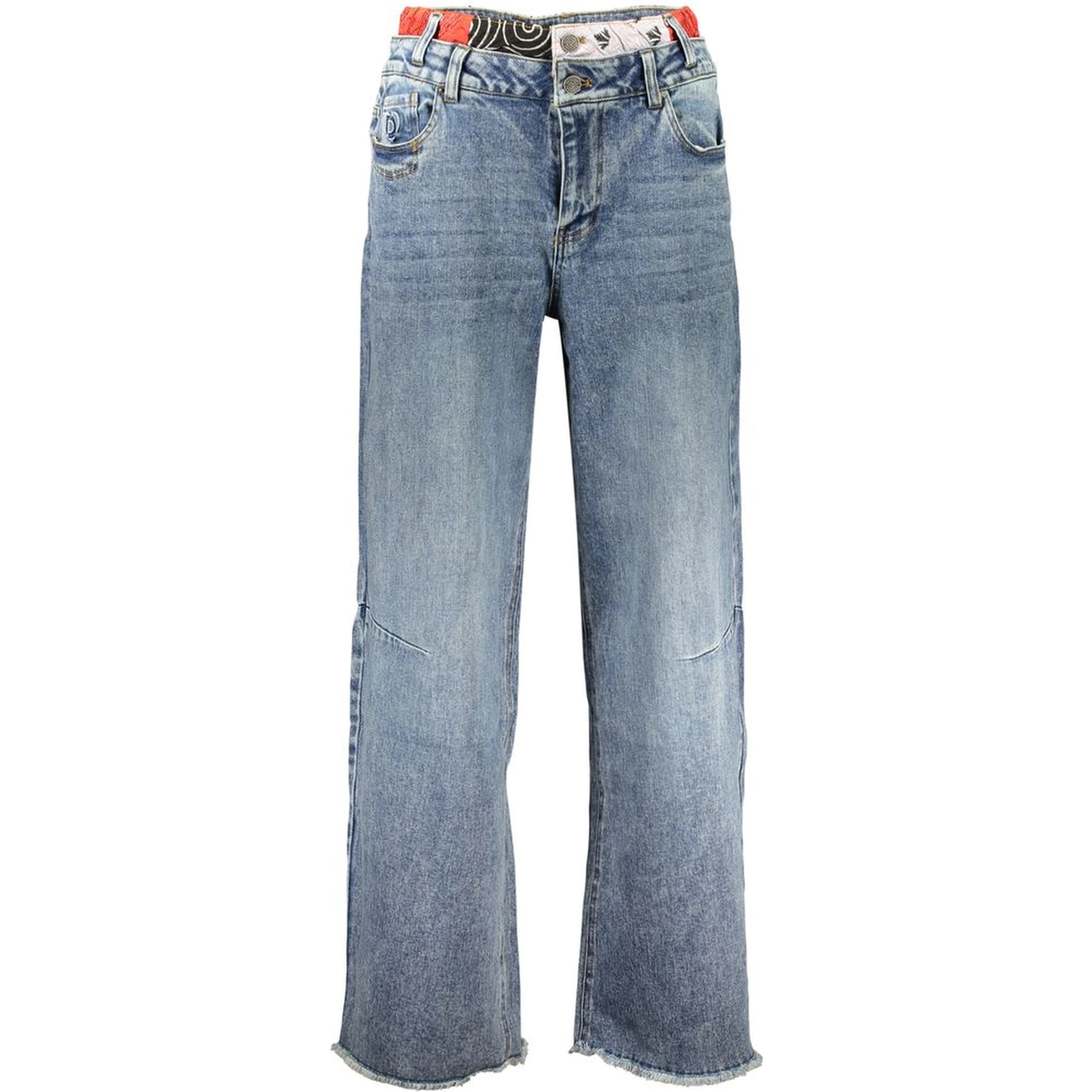 Blue Cotton Womens Jeans