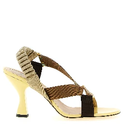 Multicolor Viscose Mid Heel Pumps