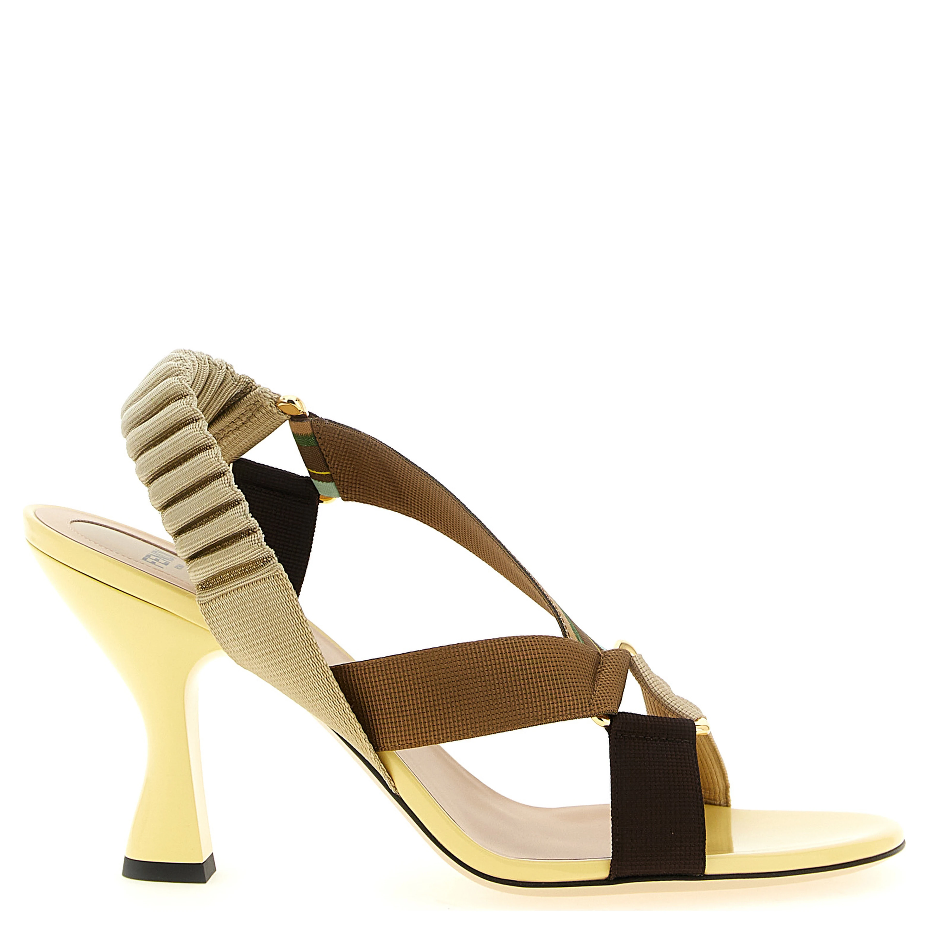 Multicolor Viscose Mid Heel Pumps