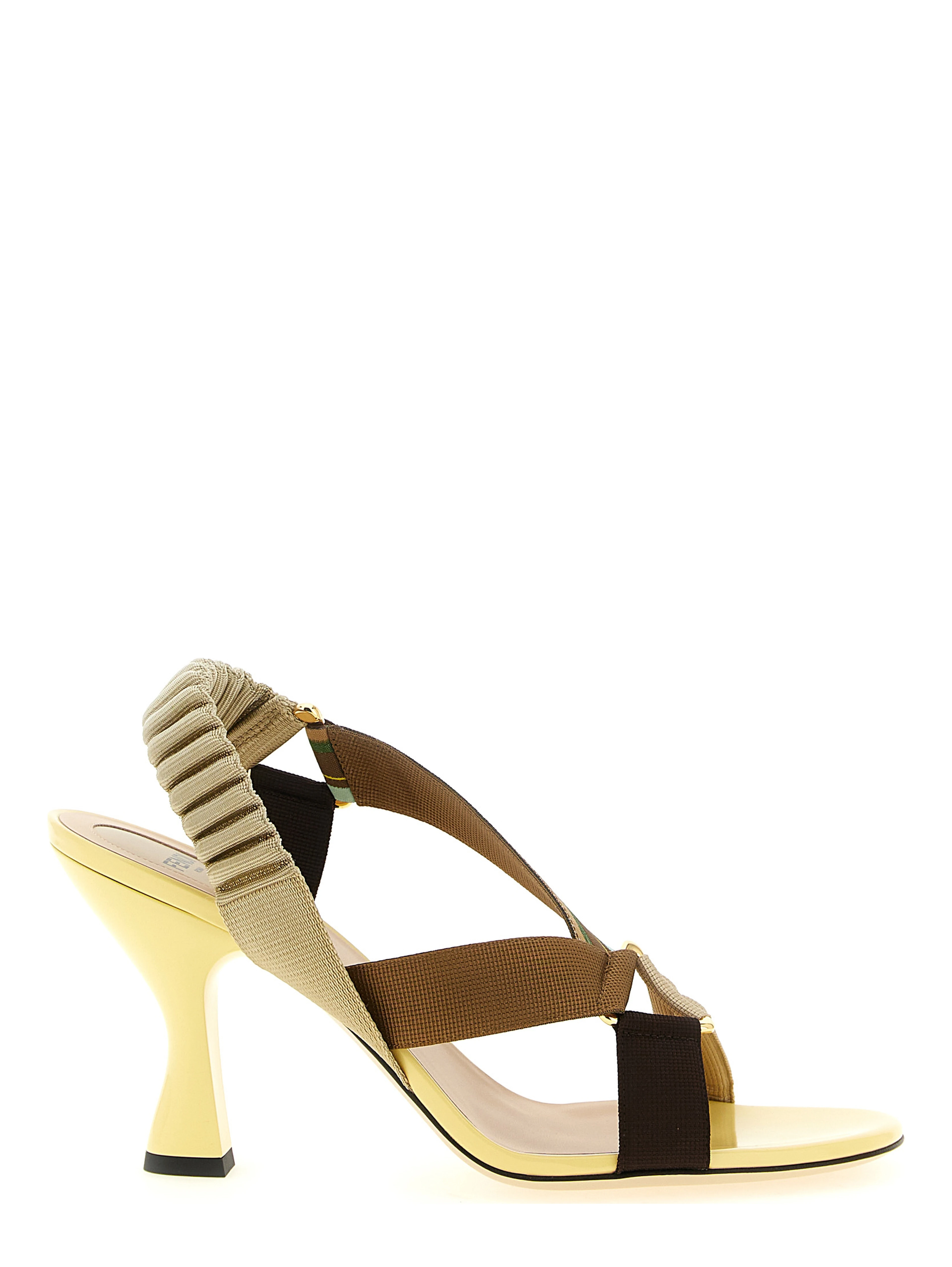 Multicolor Viscose Mid Heel Pumps