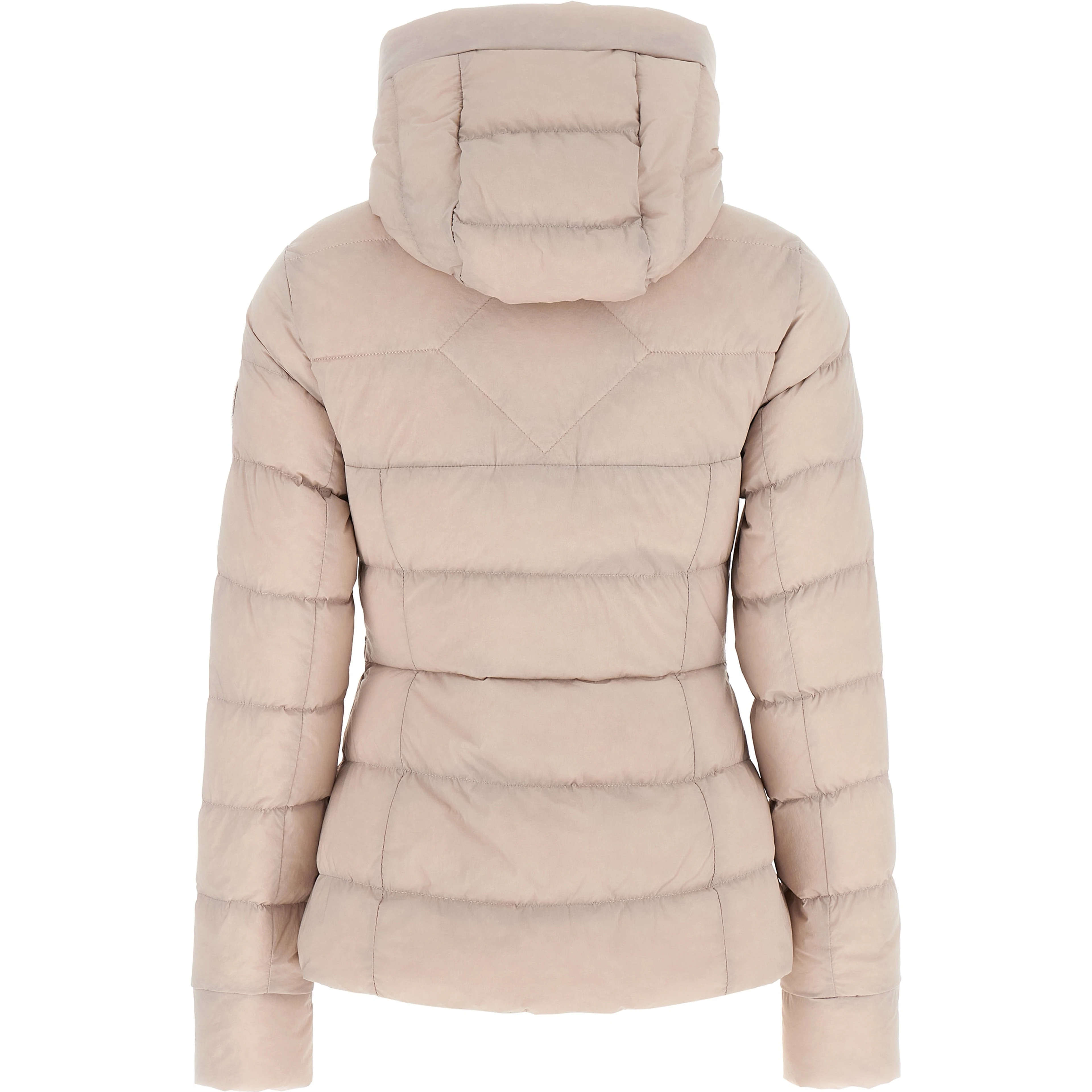 Beige Polyamide Full-Length Jacket