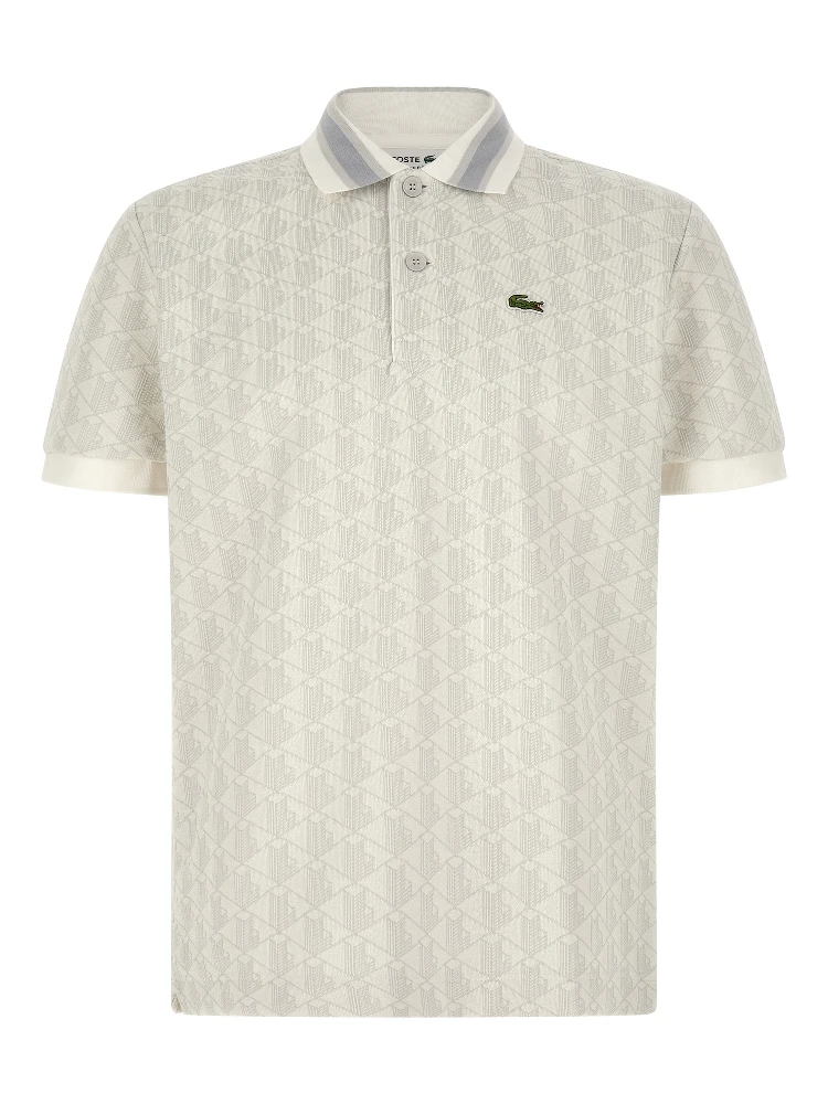 White Polyester Polo Shirt