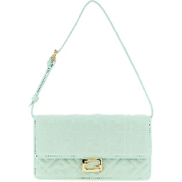 Bicolor Lamb Leather Shoulder Bag