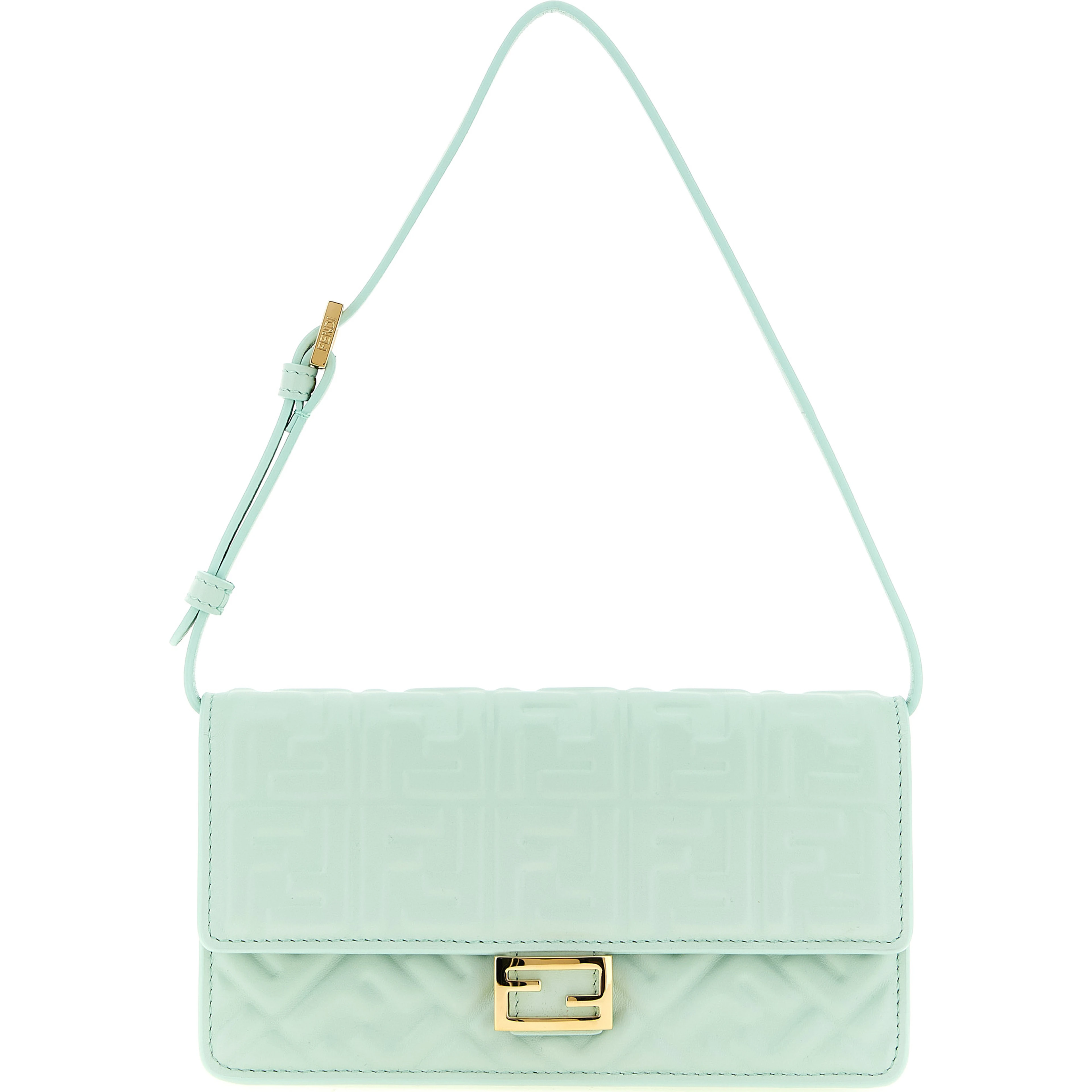 Bicolor Lamb Leather Shoulder Bag