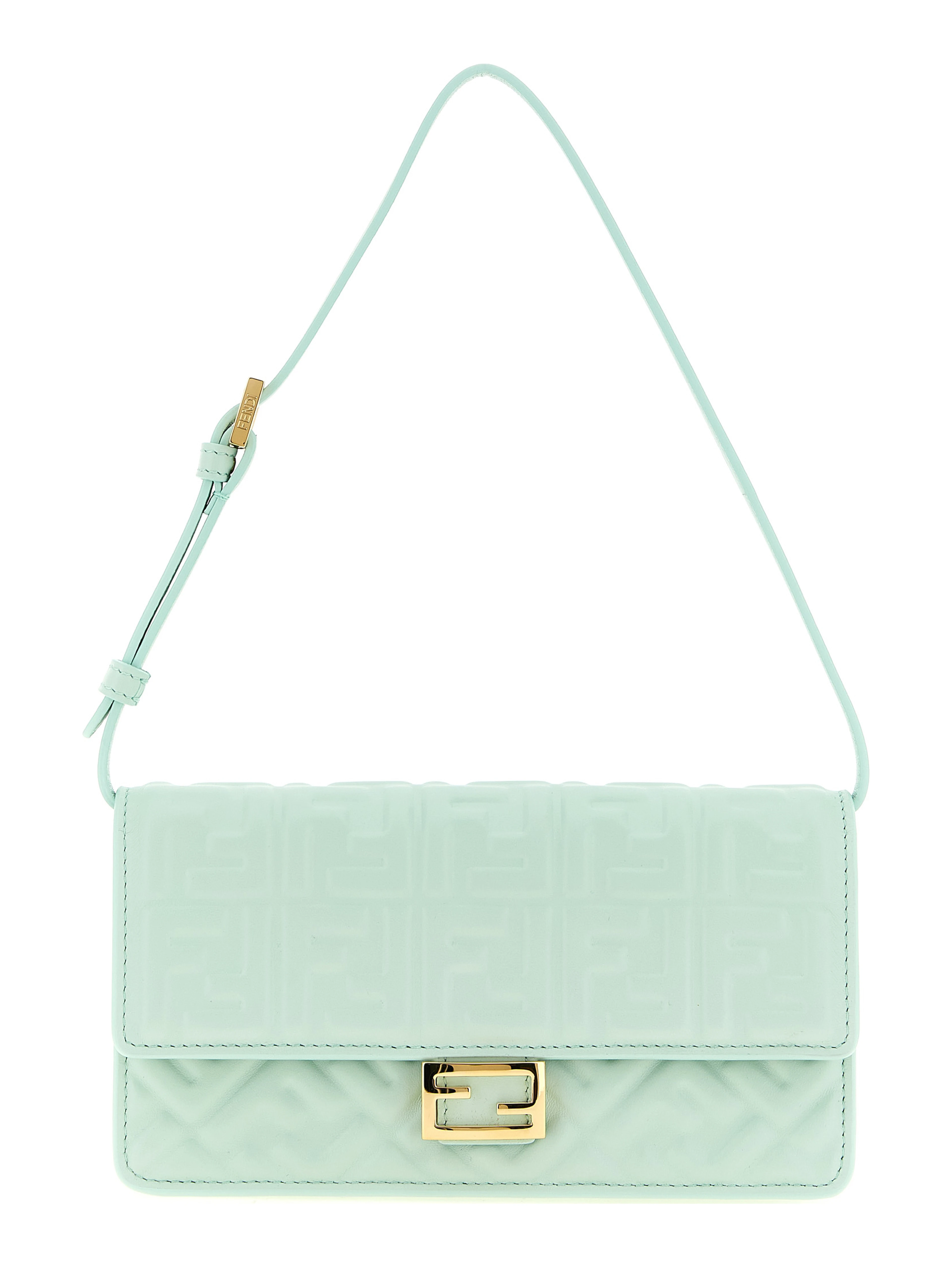 Bicolor Lamb Leather Shoulder Bag