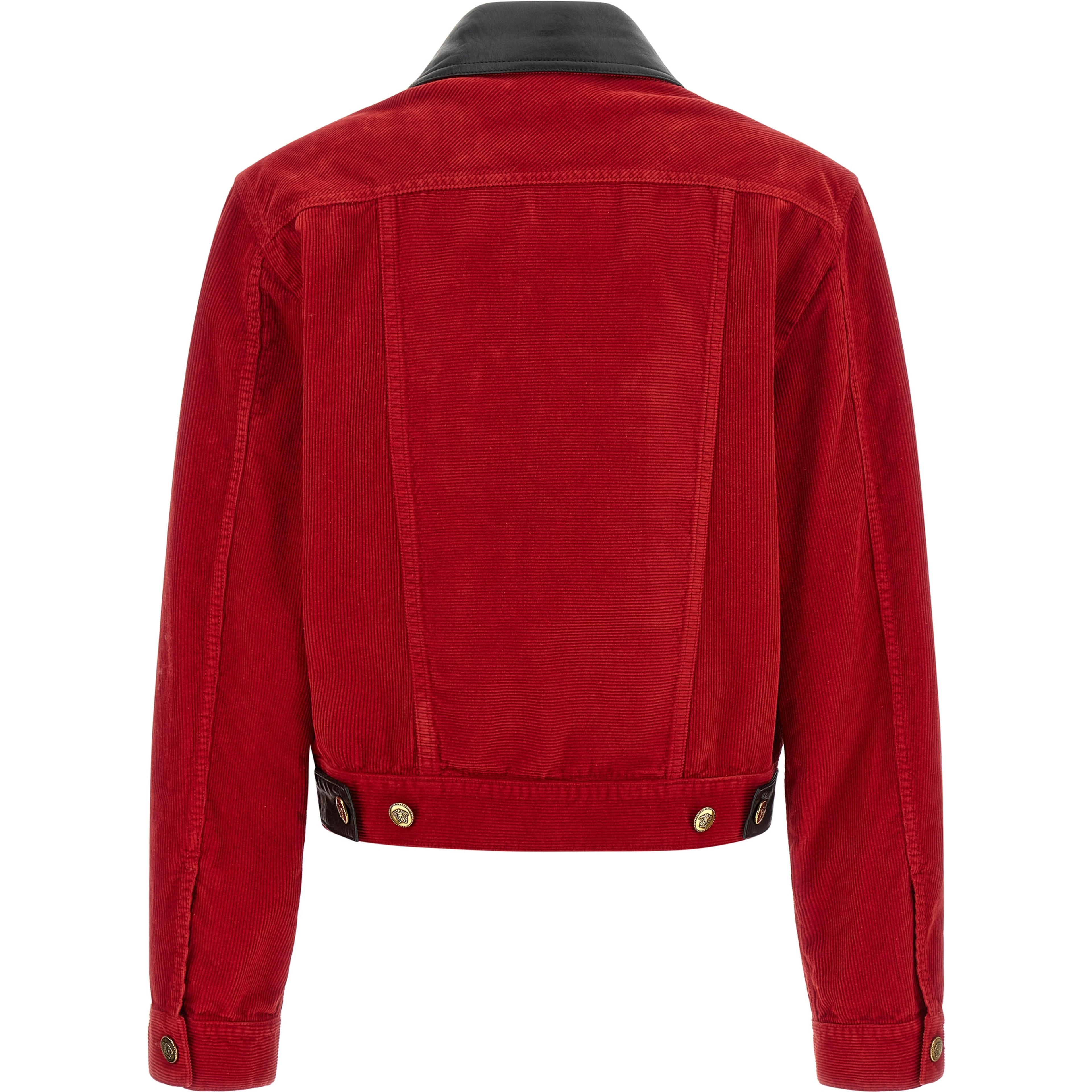 Red Cotton Full-Length Jacket