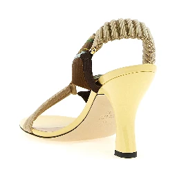 Multicolor Viscose Mid Heel Pumps