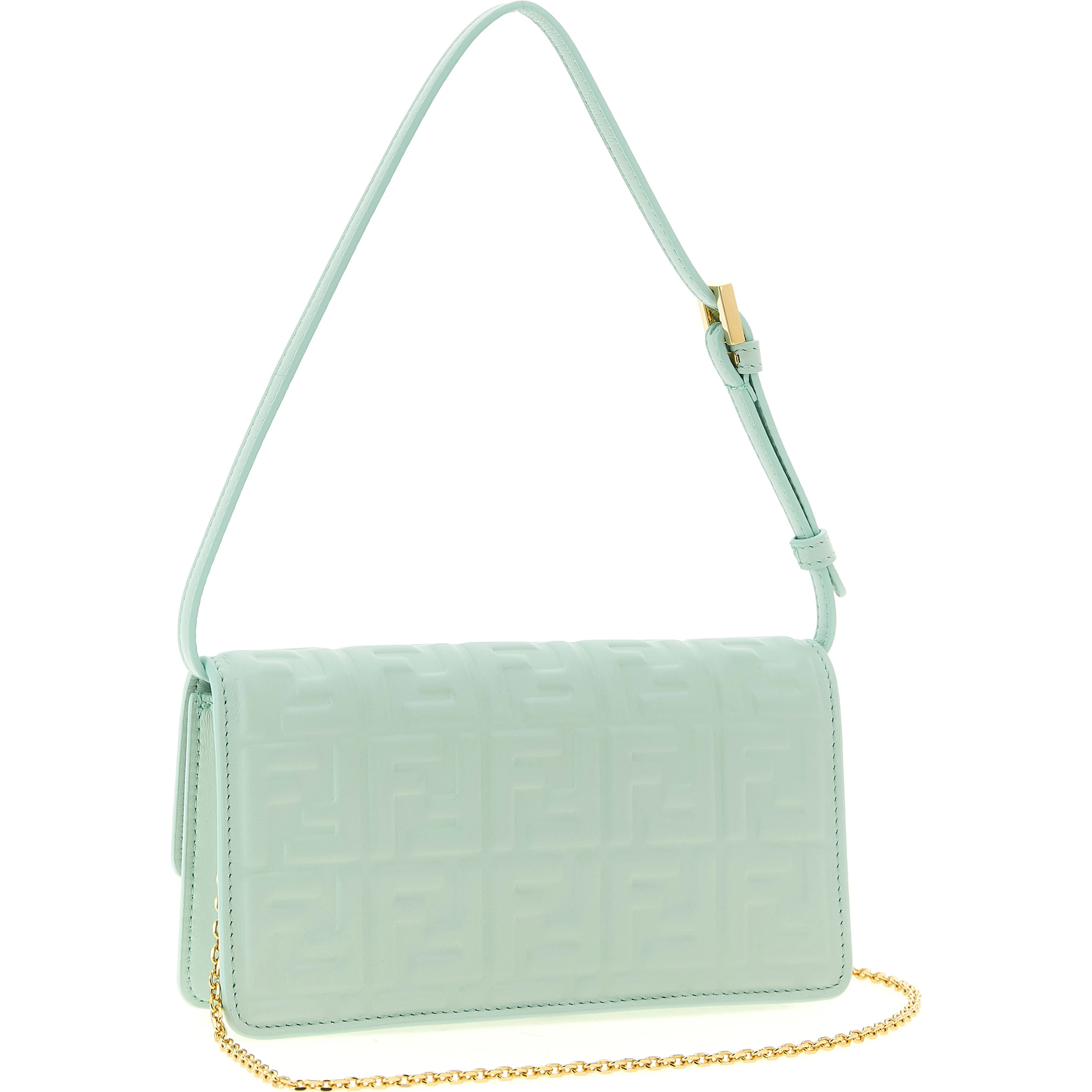 Bicolor Lamb Leather Shoulder Bag