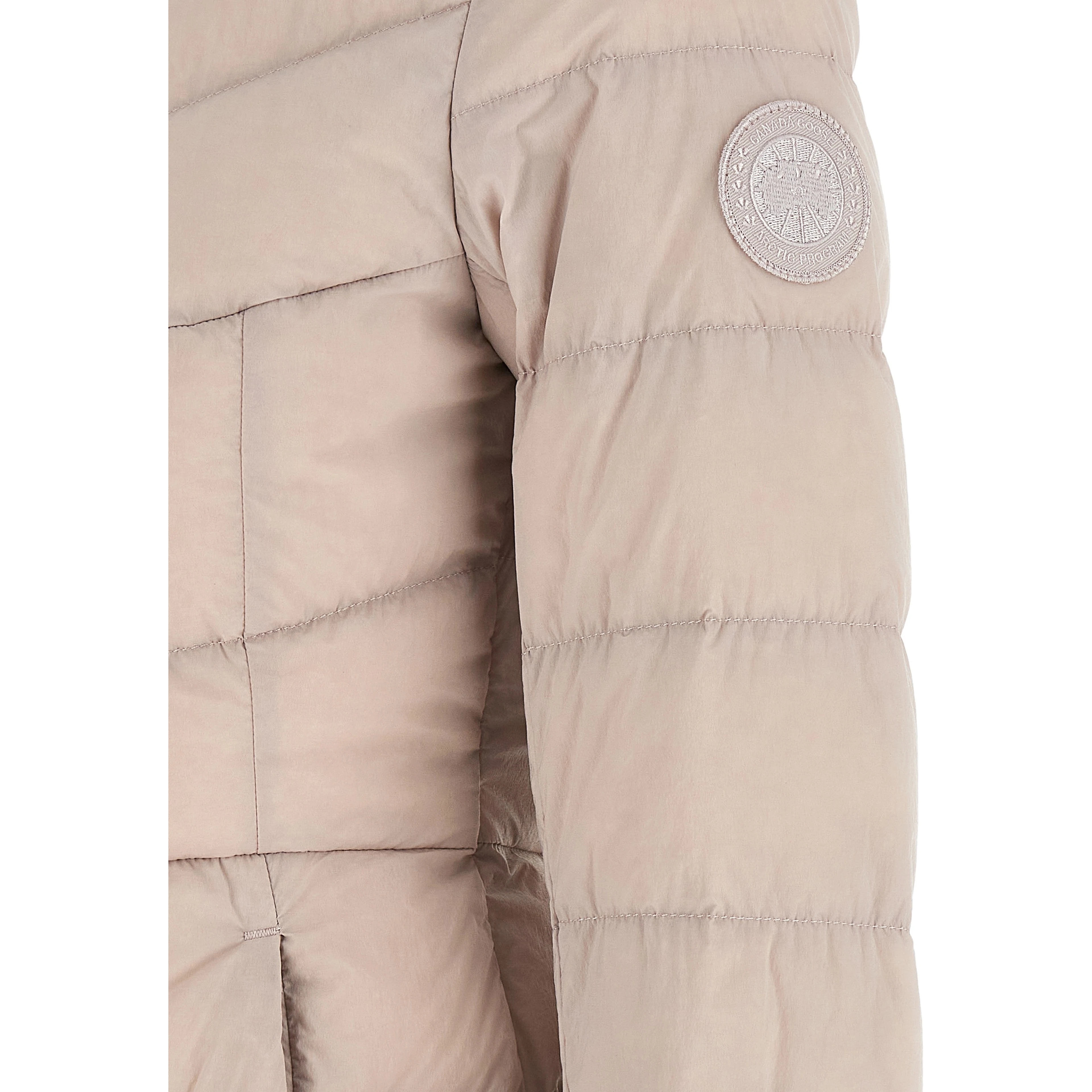 Beige Polyamide Full-Length Jacket