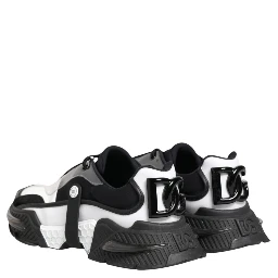 White Black Logo Airmaster Sneakers Shoes