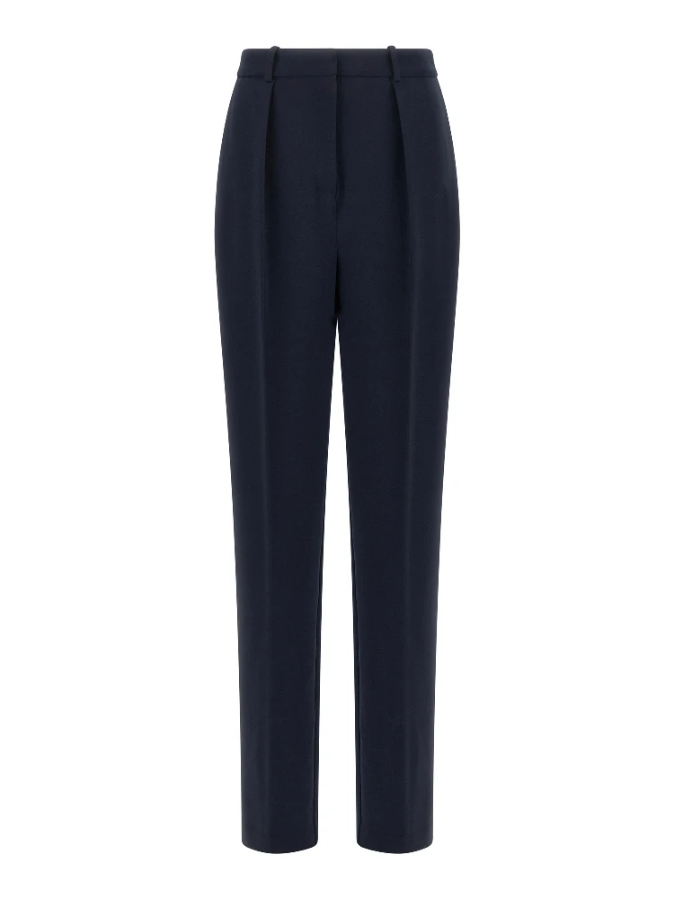 Blue Polyester Dress Pants