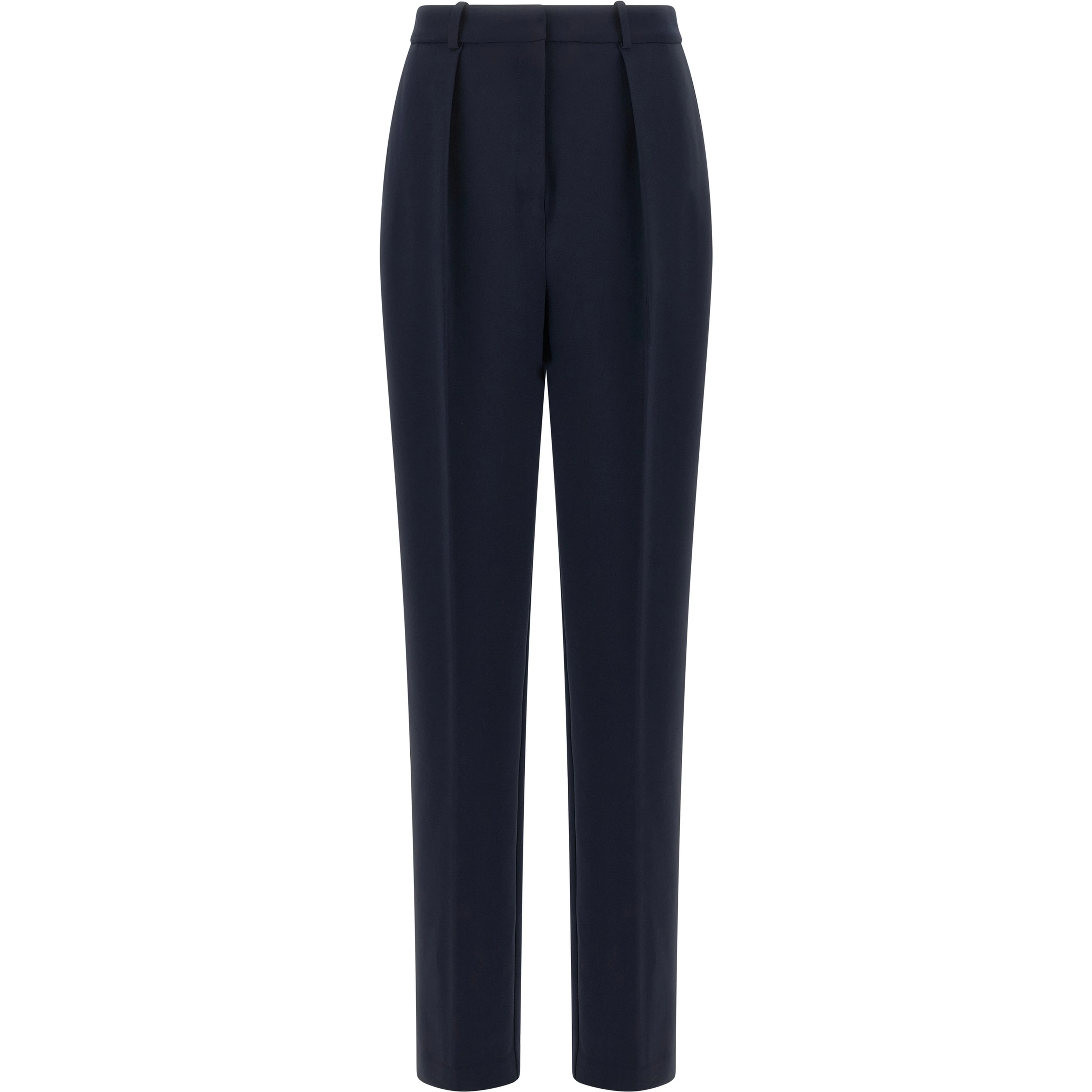 Blue Polyester Dress Pants