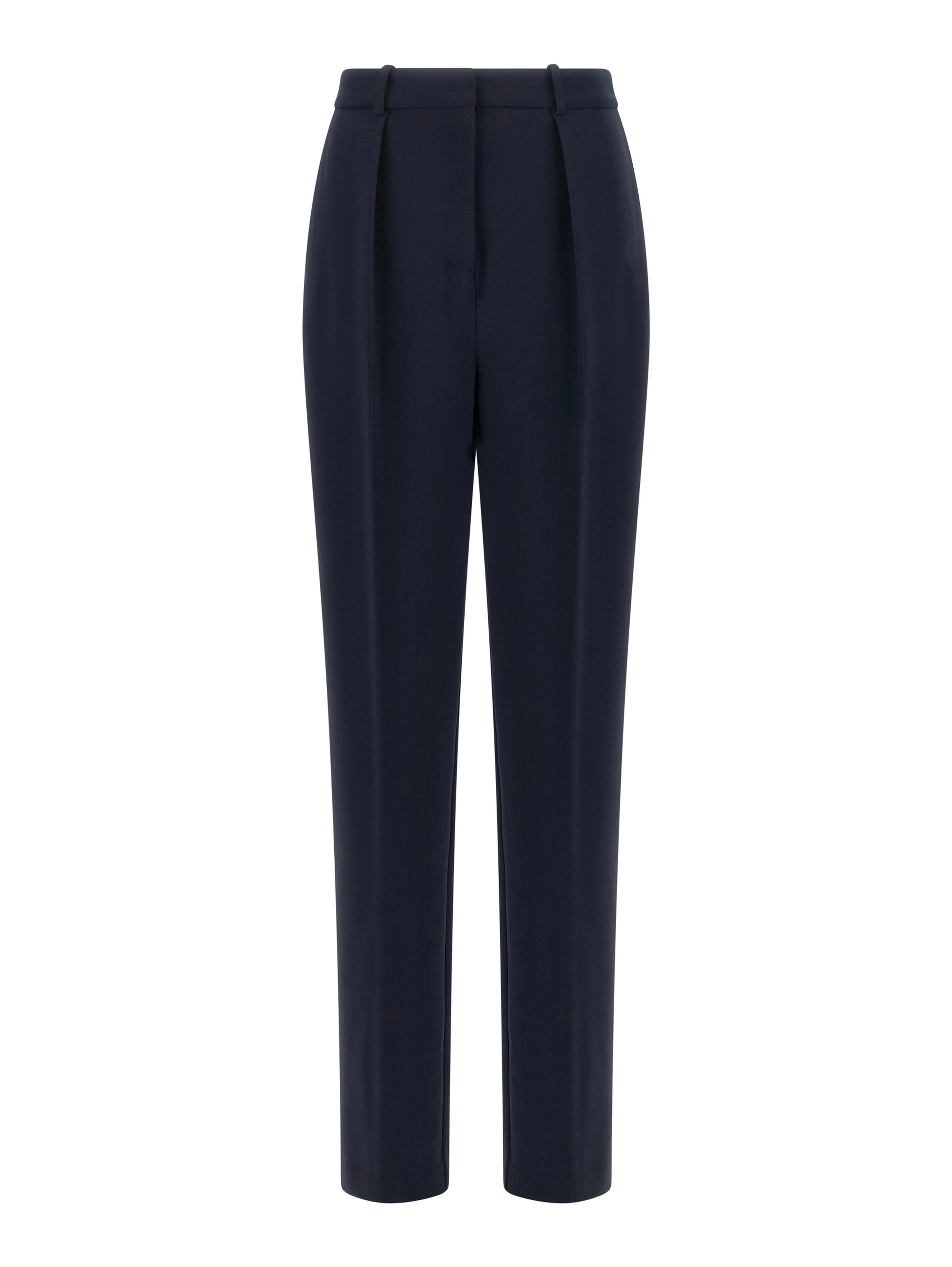 Blue Polyester Dress Pants