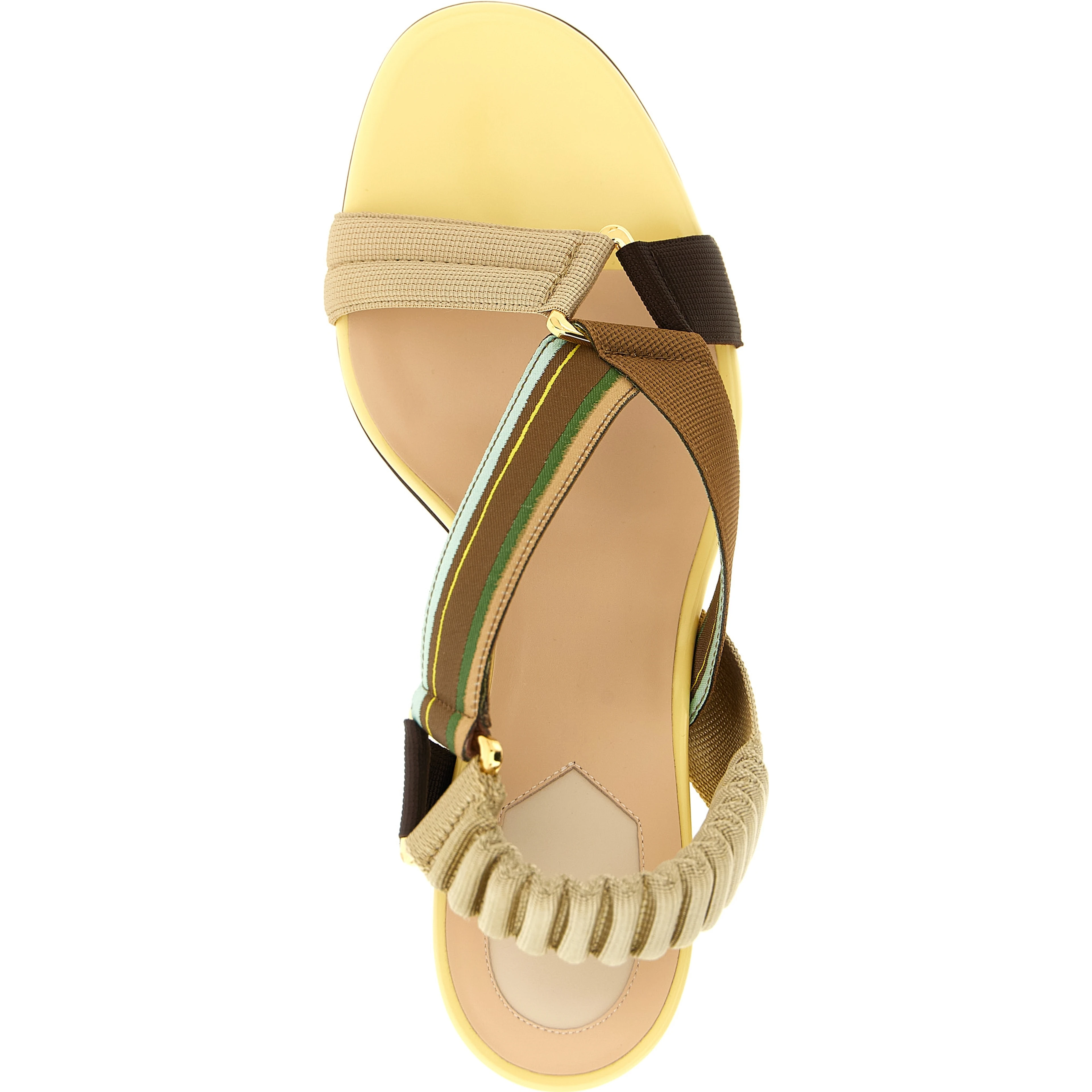 Multicolor Viscose Mid Heel Pumps