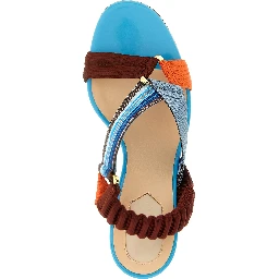 Multicolor Viscose Strap-On Sandals