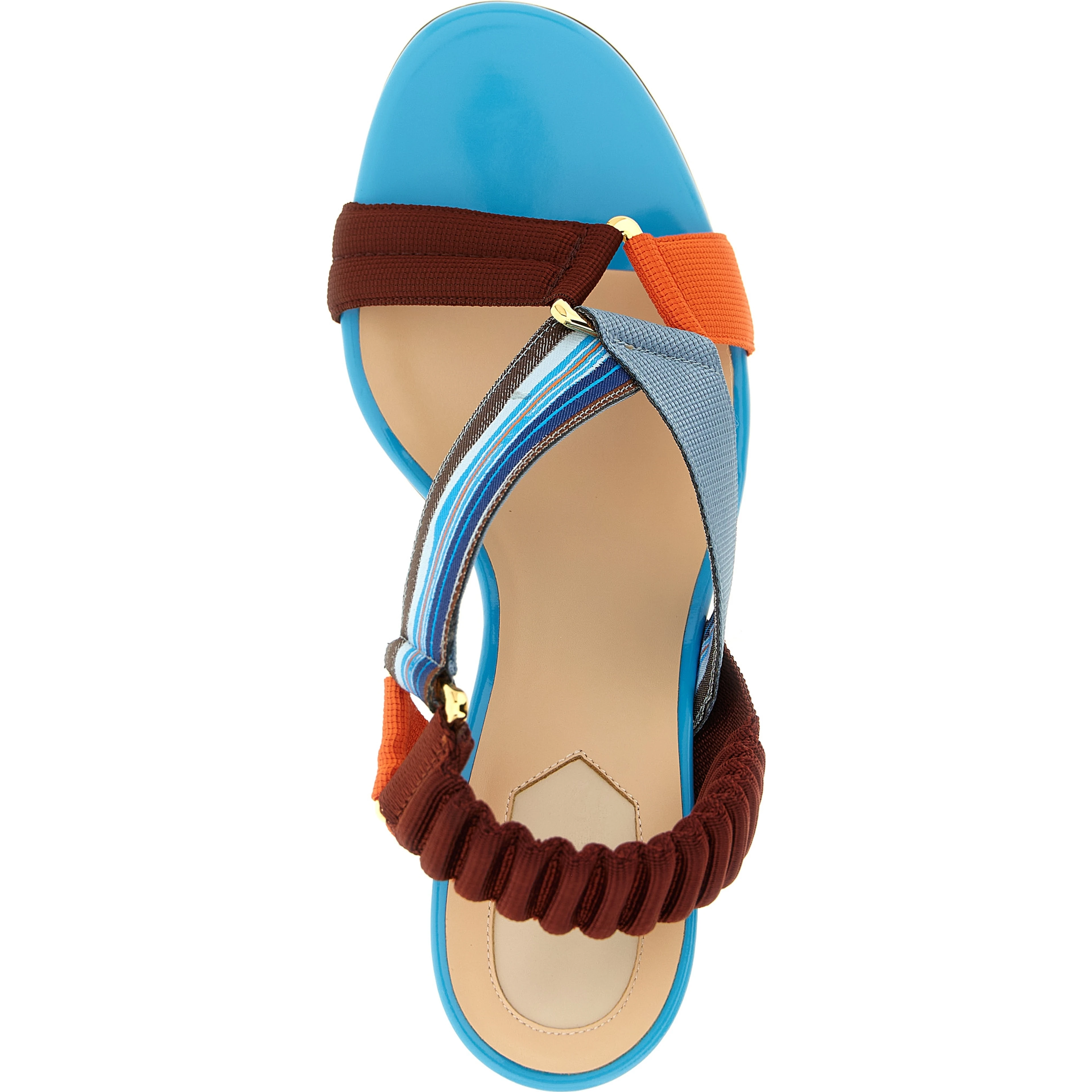 Multicolor Viscose Strap-On Sandals
