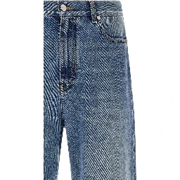 Blue Cotton Relaxed Fit Jeans