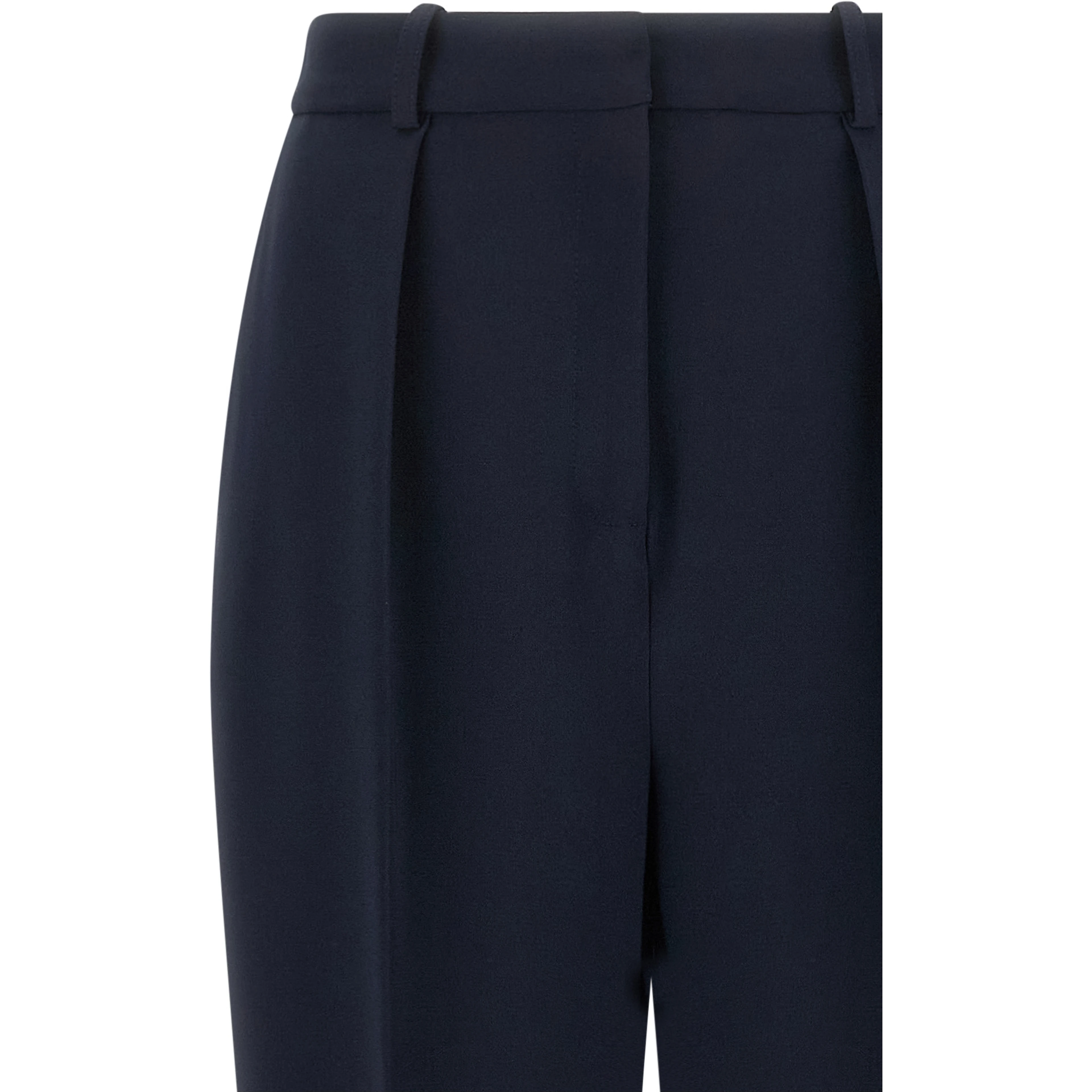Blue Polyester Dress Pants